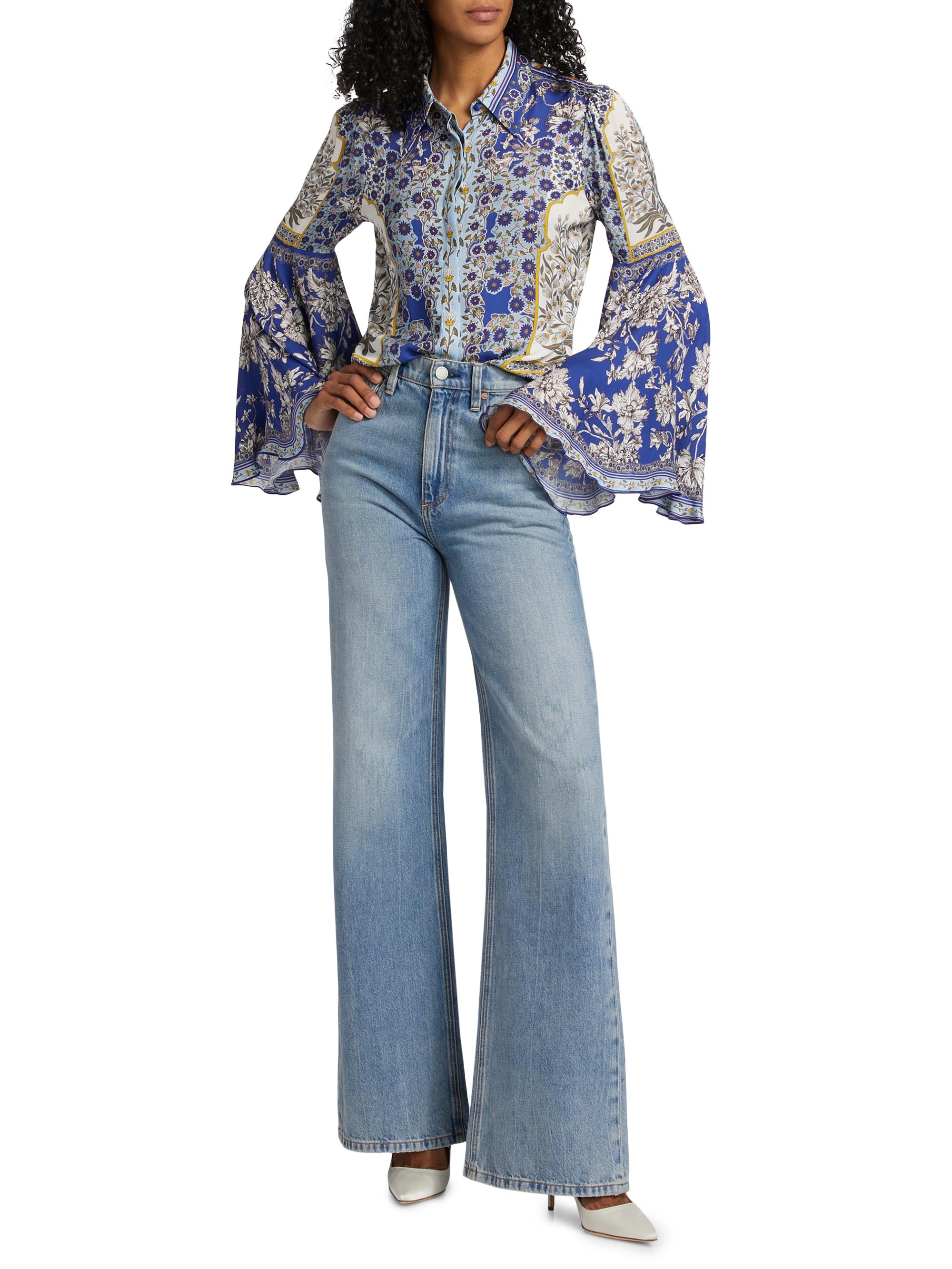 Willa Floral Bell-Sleeve Blouse