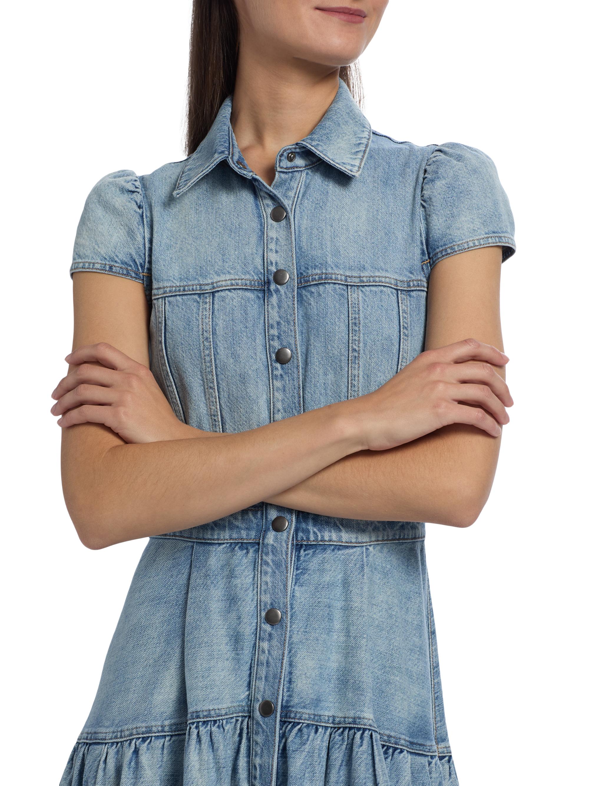 green emerald velvet dress Joseph Ribkoff Denim Fit And Flare Midi Dress With Belt-262901  Unique  Apparel USA
