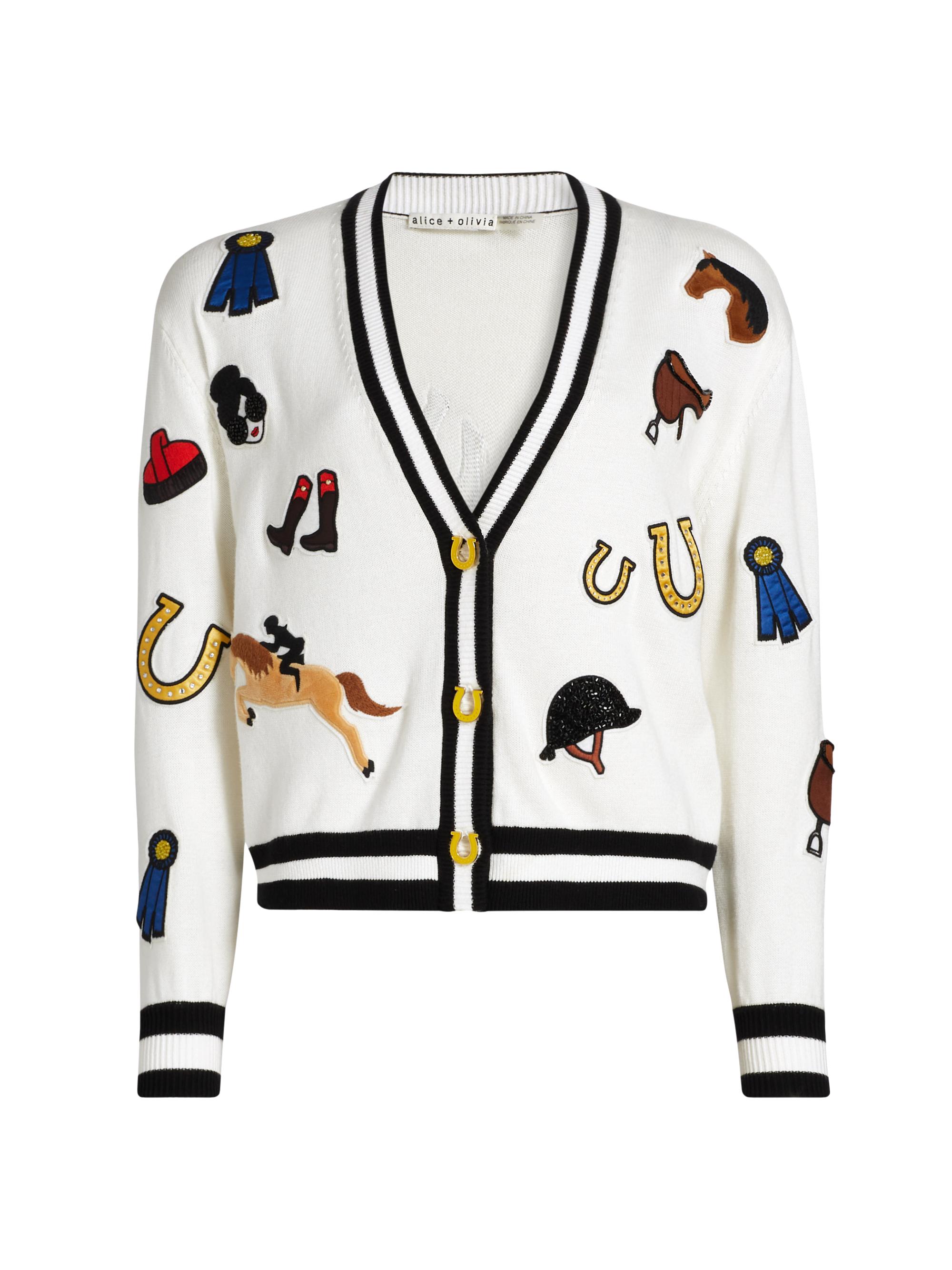 h*s様 alice + olivia ハート柄カーディガン Alice + Olivia Bradley Heart Embroidered Cardigan | Saks