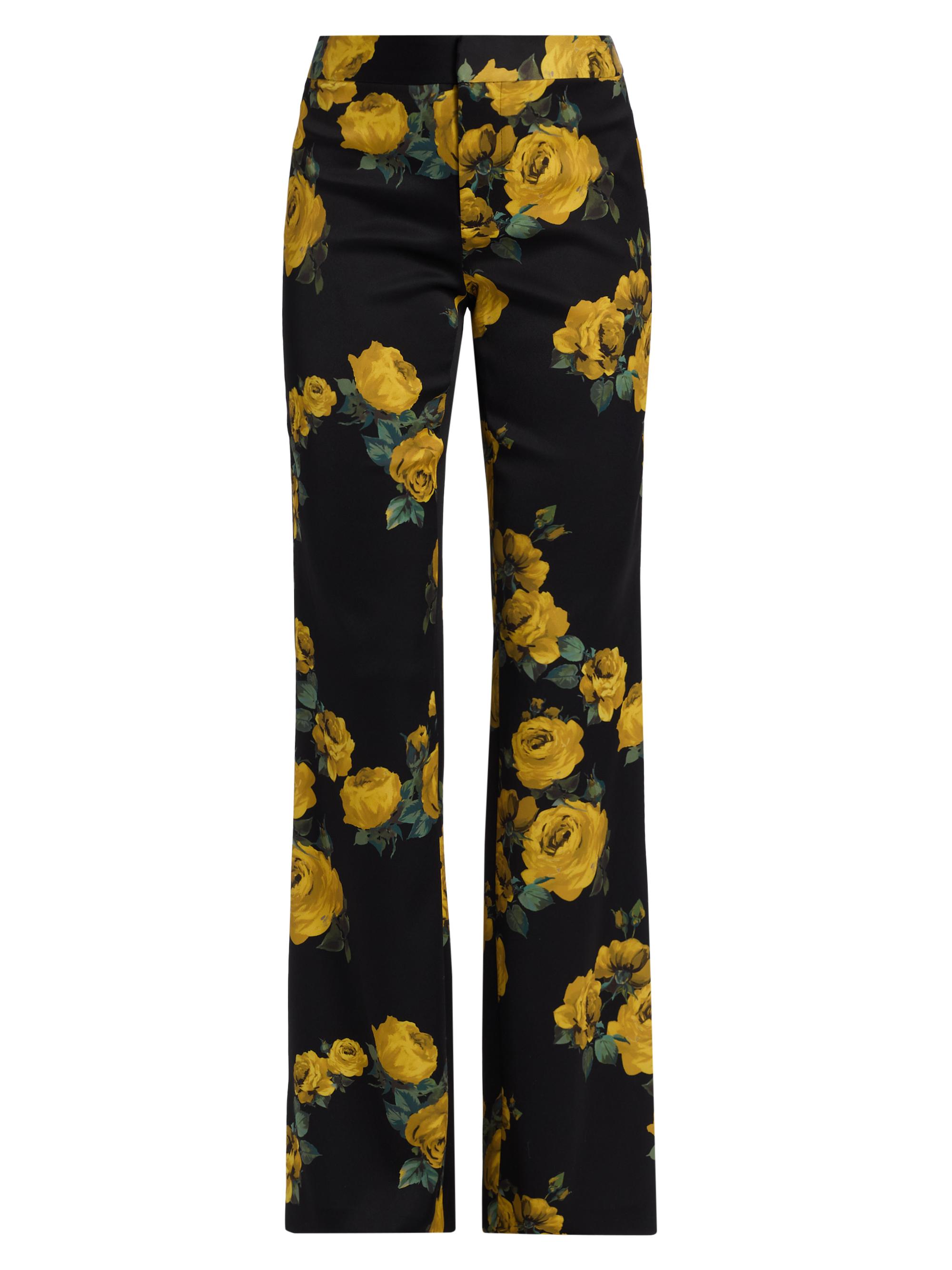 Alice + Olivia Women's Livi Floral Straight-Leg Trousers - Rosehips
