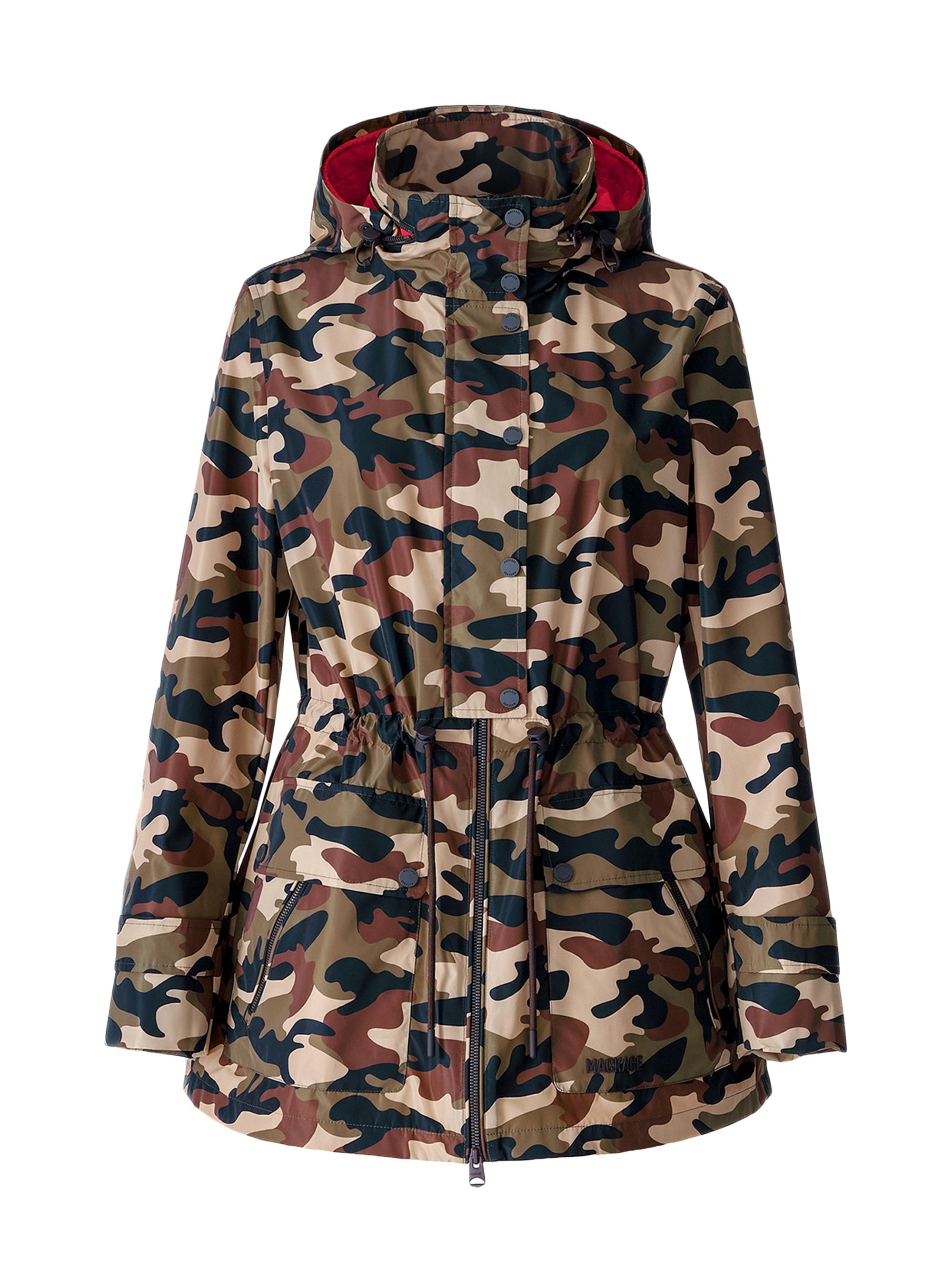 Mackage Women's Keryn Camo Print Hooded Jacket - Camouflage Print