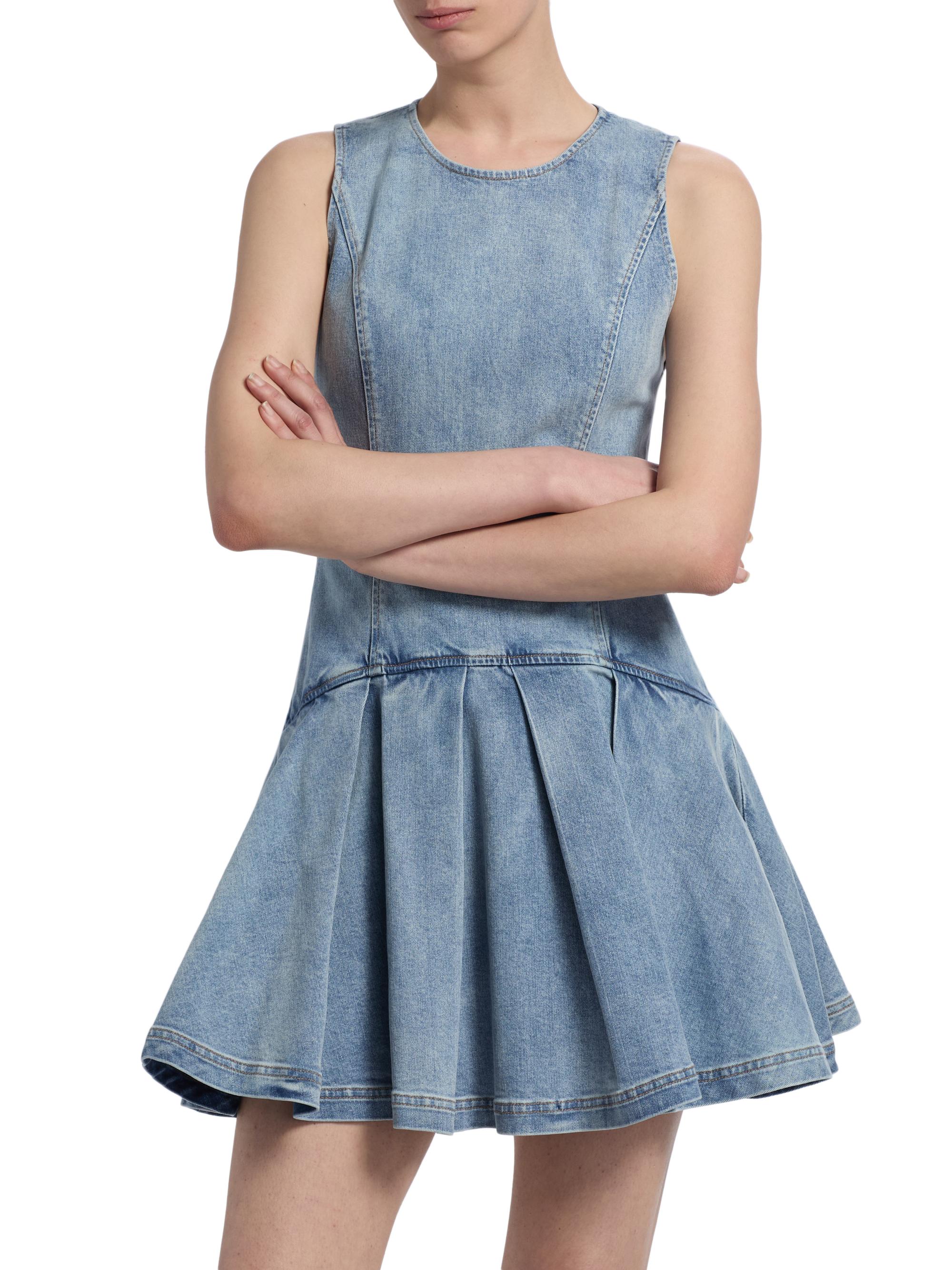 white christmas dresses Hadley Denim Mini Dress – imedge