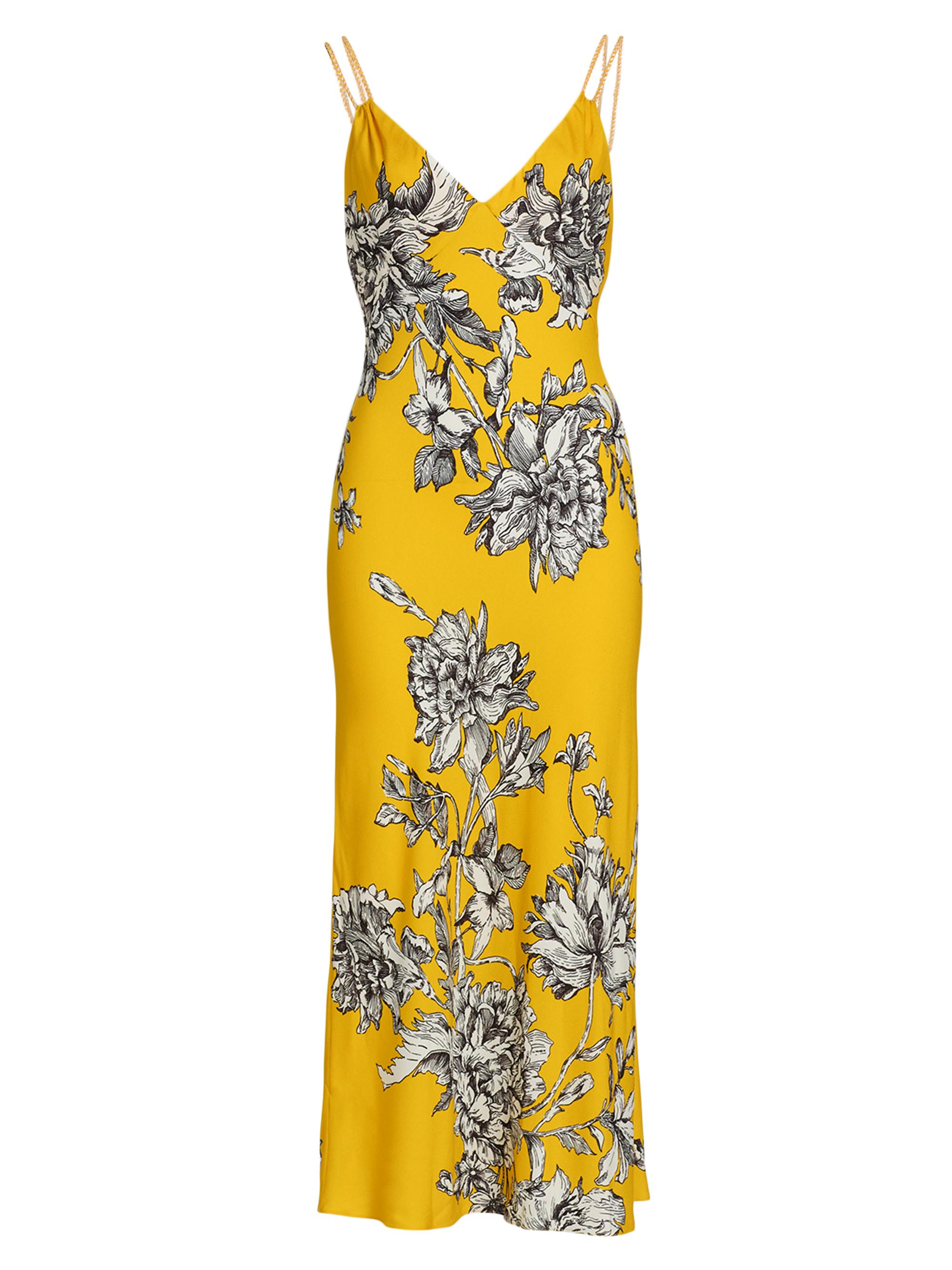 ALICE + OLIVIA Women's Kiro Floral Sleeveless Midi-Dress - Blooming Wild Golden Hour