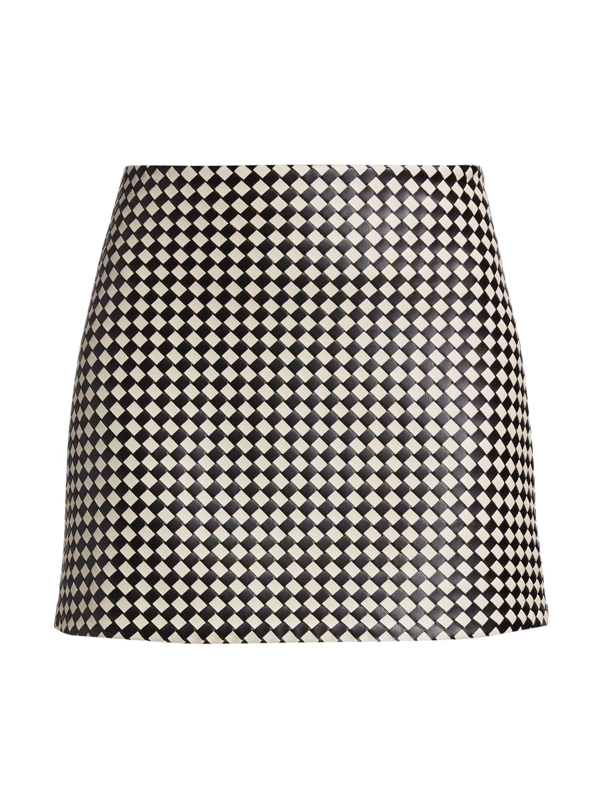 Alice + Olivia Elana Printed Faux Leather Miniskirt | Saks Fifth