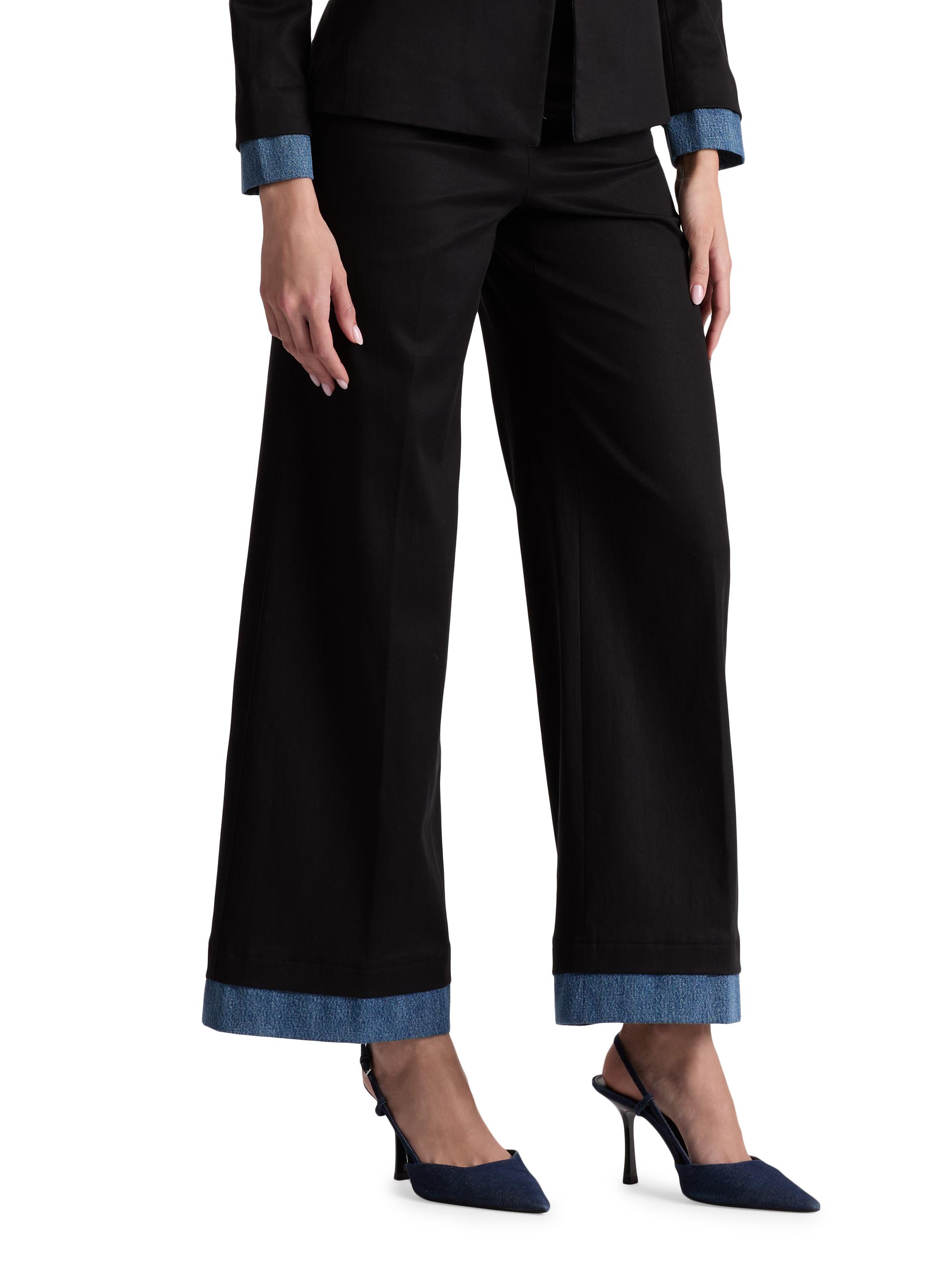 ALICE + OLIVIA Narin Button-Front Wide-Leg Crop Pants | Saks Fifth