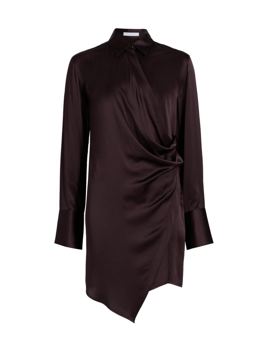 Helmut Lang Relaxed-Fit Silk Mini-Shirtdress | Saks Fifth Avenue