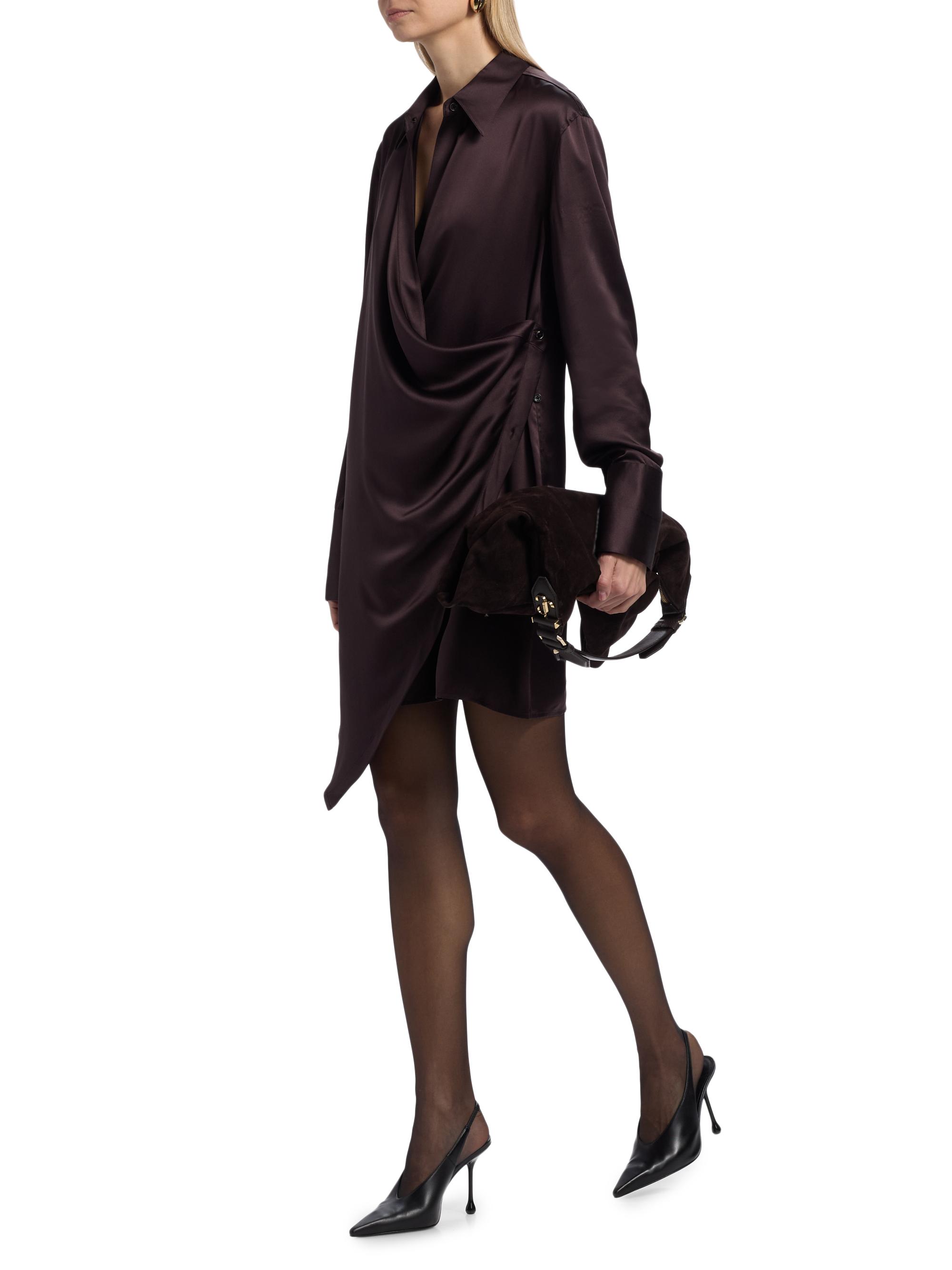 Helmut Lang Relaxed-Fit Silk Mini-Shirtdress | Saks Fifth Avenue