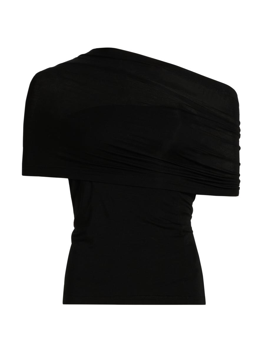 Helmut Lang Sash Draped One-Shoulder Jersey Top | Saks Fifth Avenue