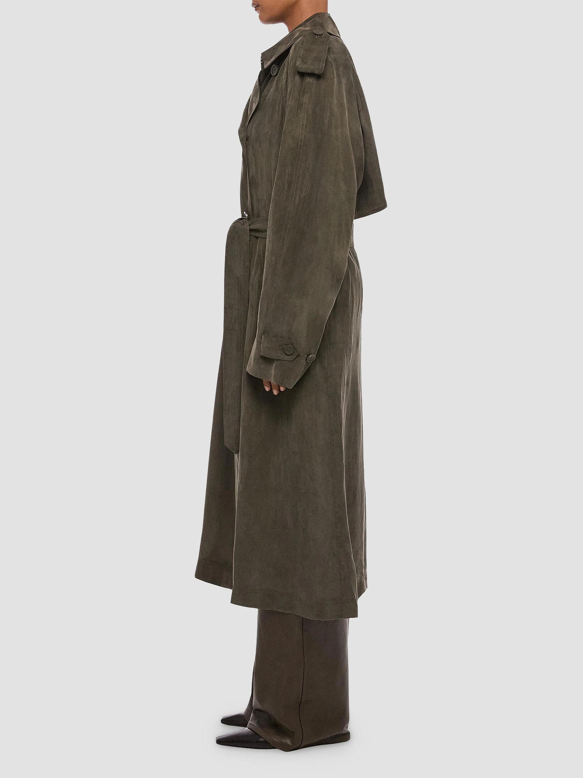 Helmut Lang Fluid Relaxed-Fit Double-Breasted Trench Coat | Saks