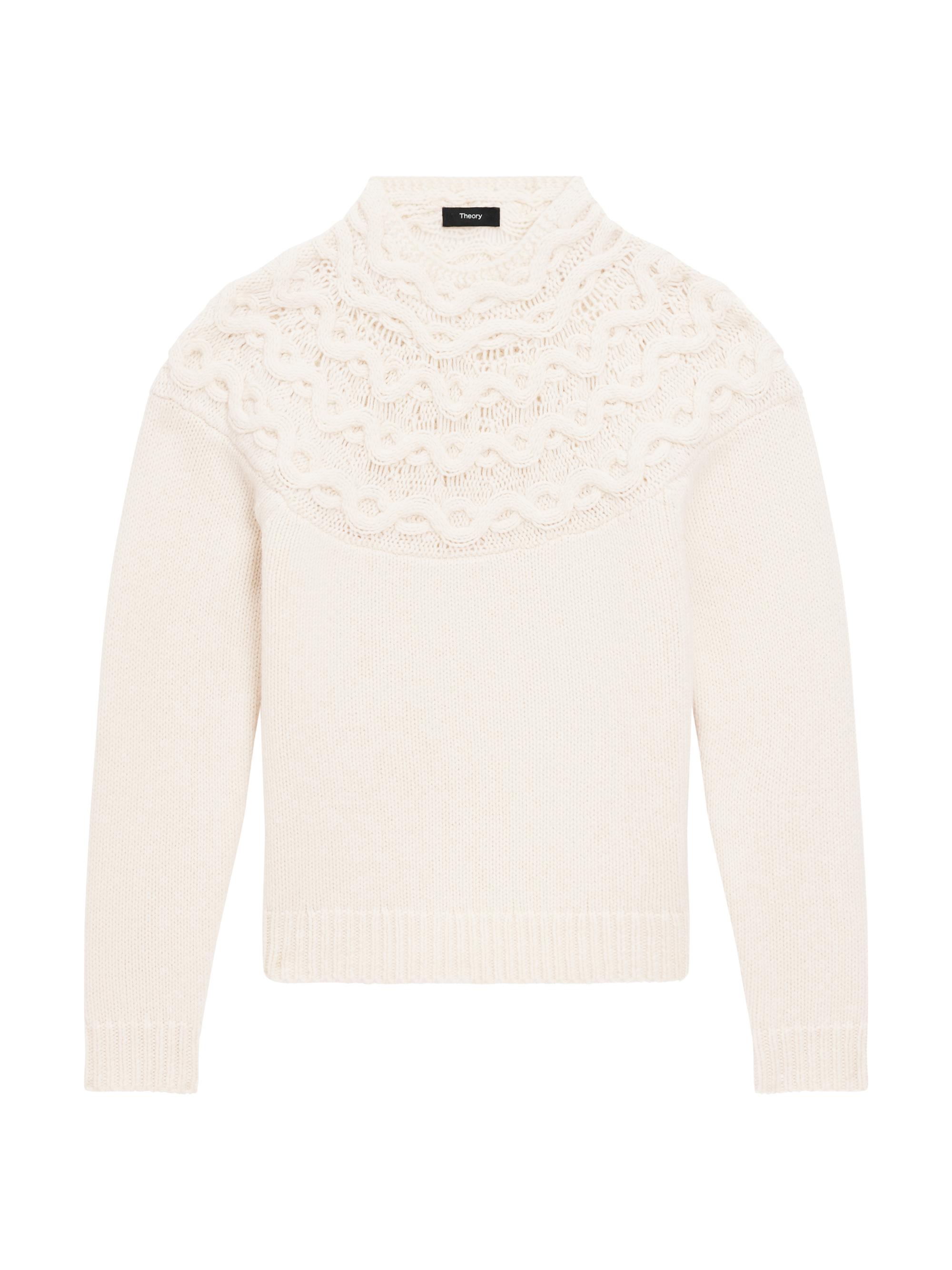 Theory Aran Wool-Cashmere Cable-Knit Sweater | Saks Fifth Avenue