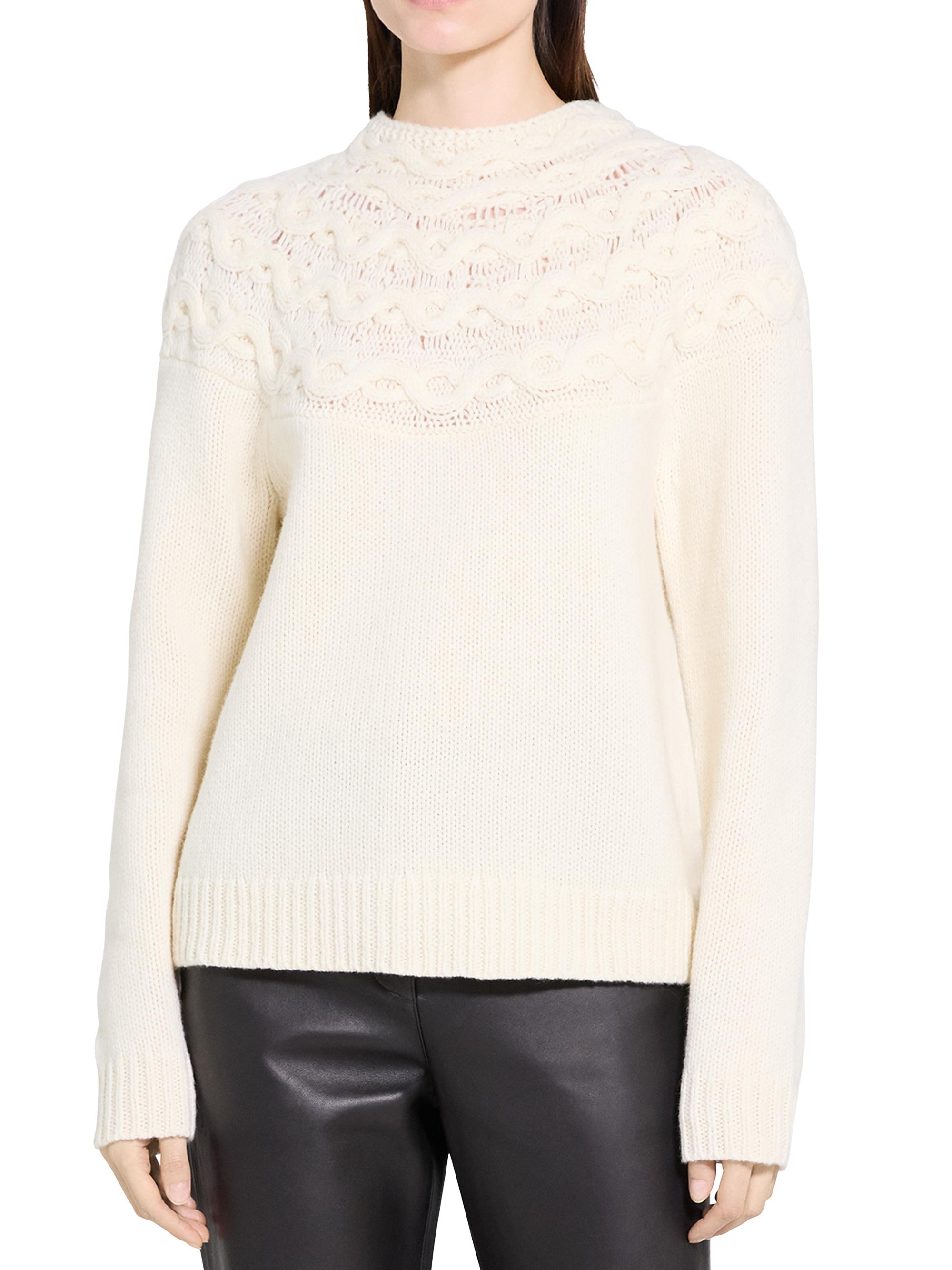 Theory Wool-Cashmere Cable Knit Sweater | Saks Fifth Avenue