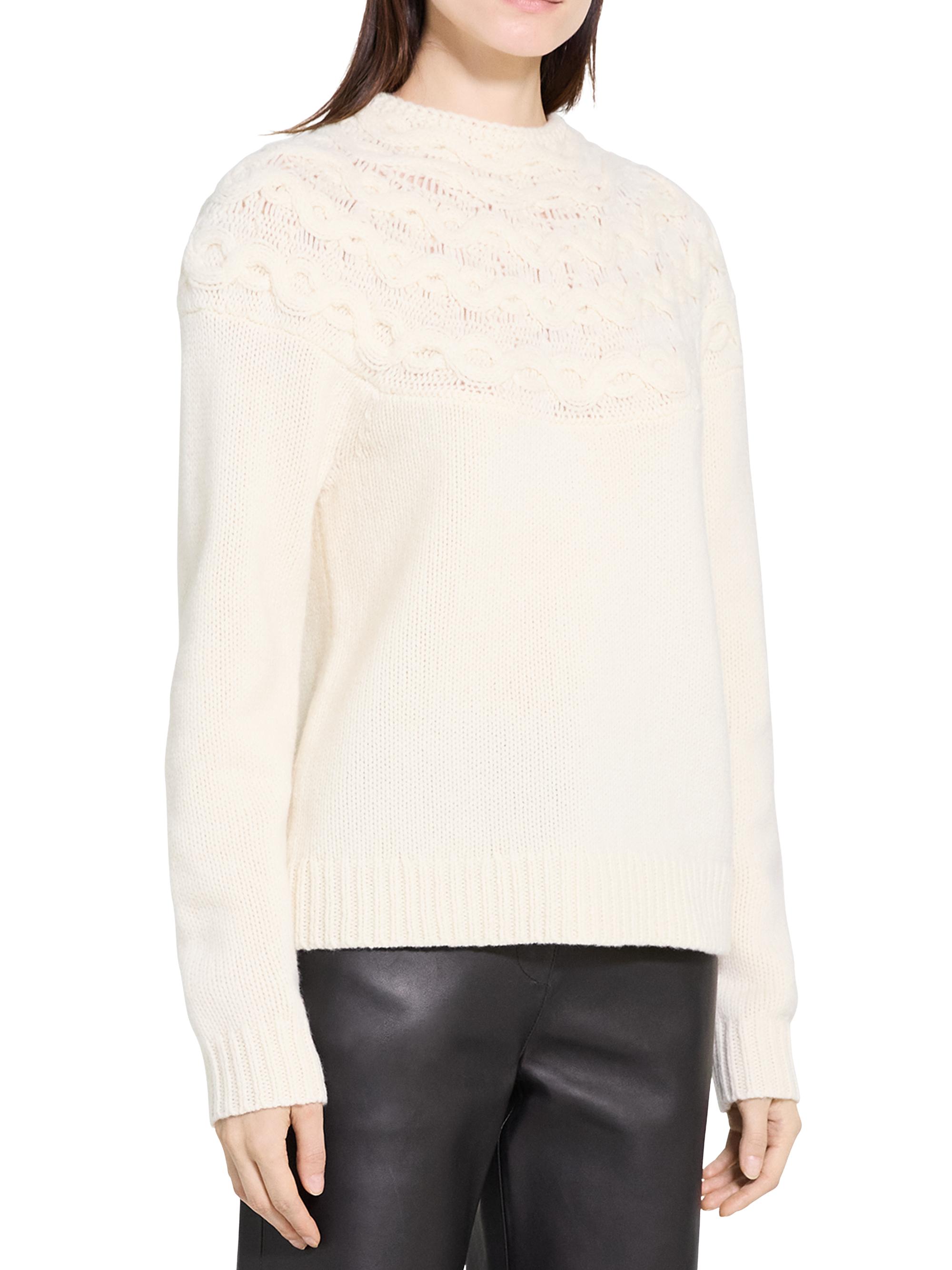 Theory Wool-Cashmere Cable Knit Sweater | Saks Fifth Avenue