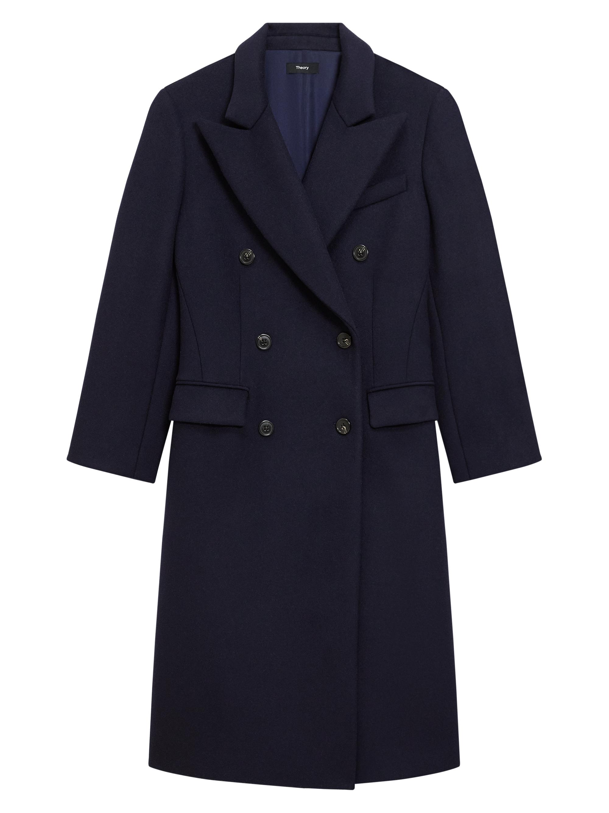 Theory Double-Breasted Wool-Blend Coat | Saks Fifth Avenue