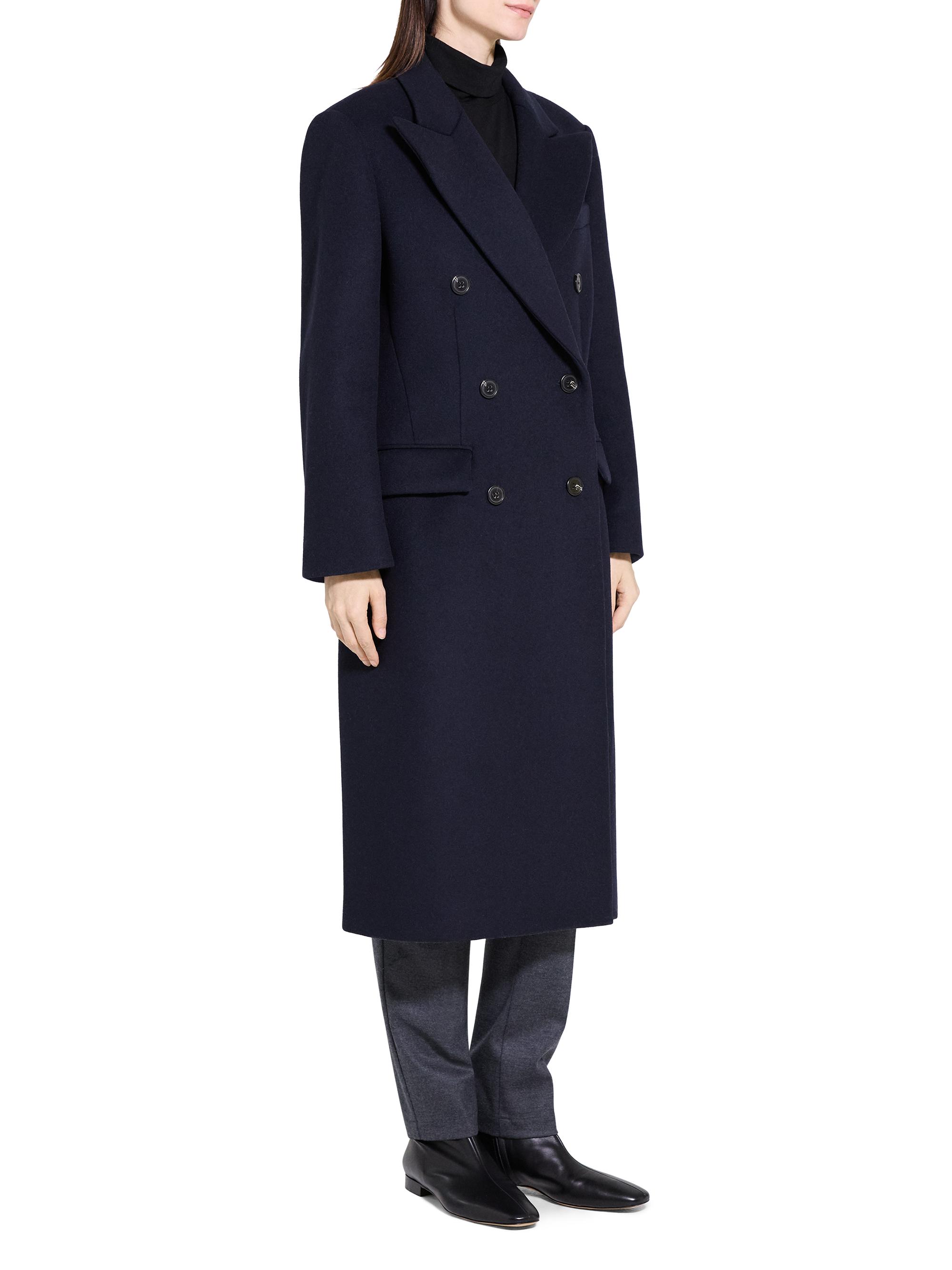 Theory Double-Breasted Wool-Blend Coat | Saks Fifth Avenue
