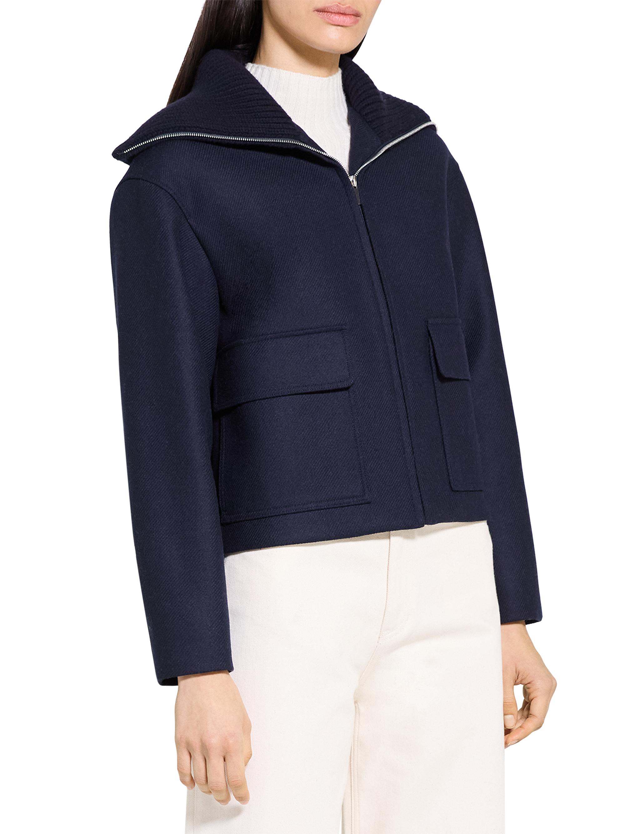 theory ジャケット Theory Cozy Collar Wool-Blend Jacket | Saks Fifth Avenue