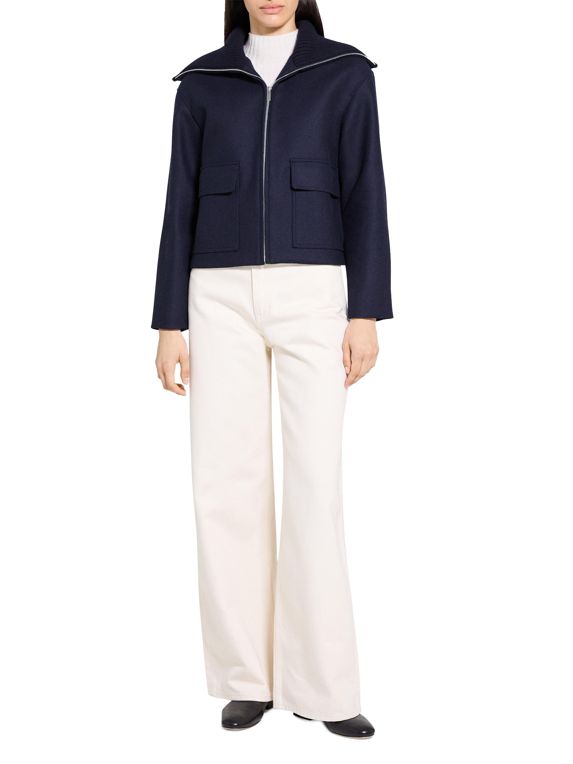 Theory Cozy Collar Wool-Blend Jacket | Saks Fifth Avenue