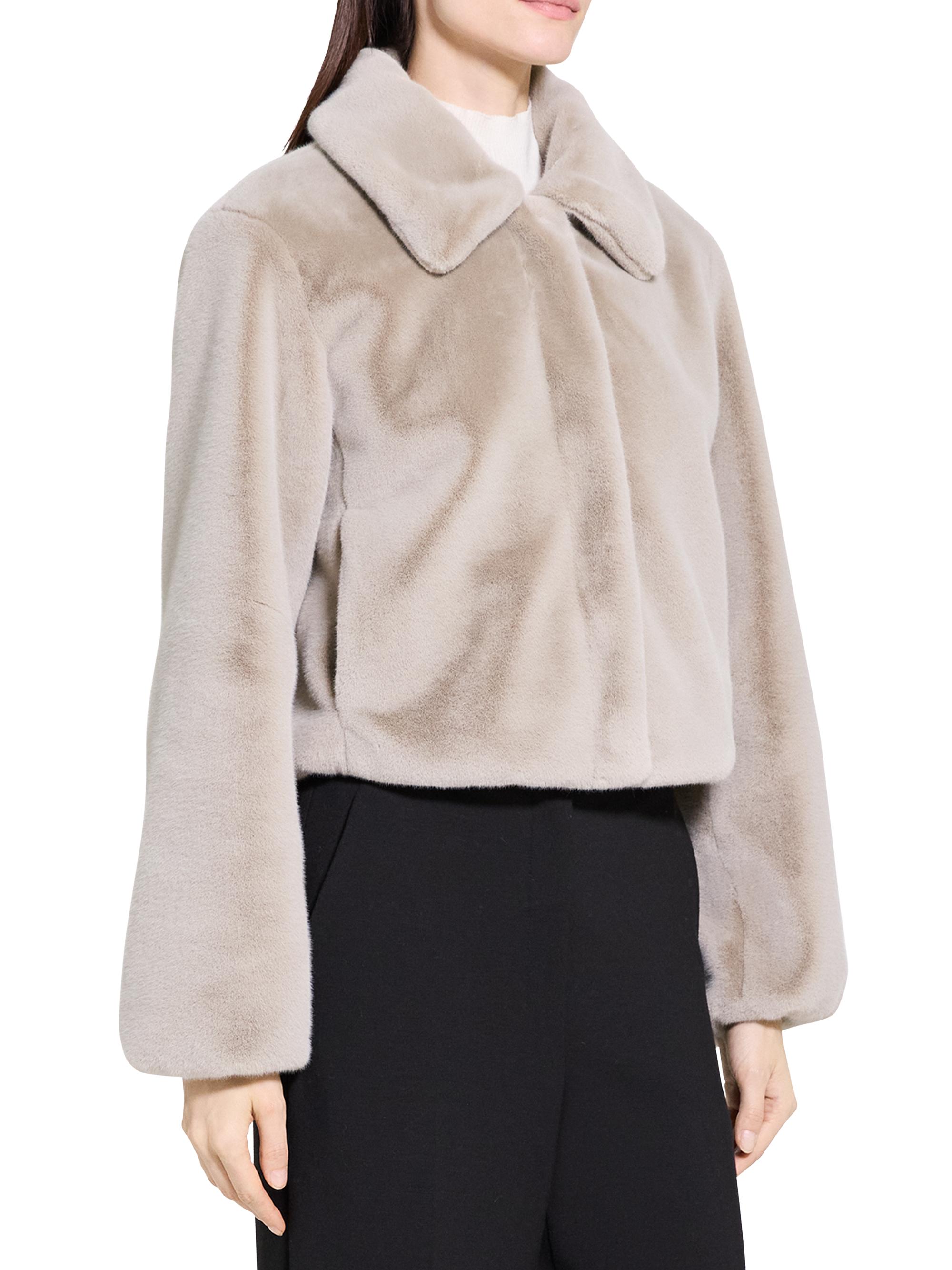 Theory Faux-Fur Crop Coat | Saks Fifth Avenue