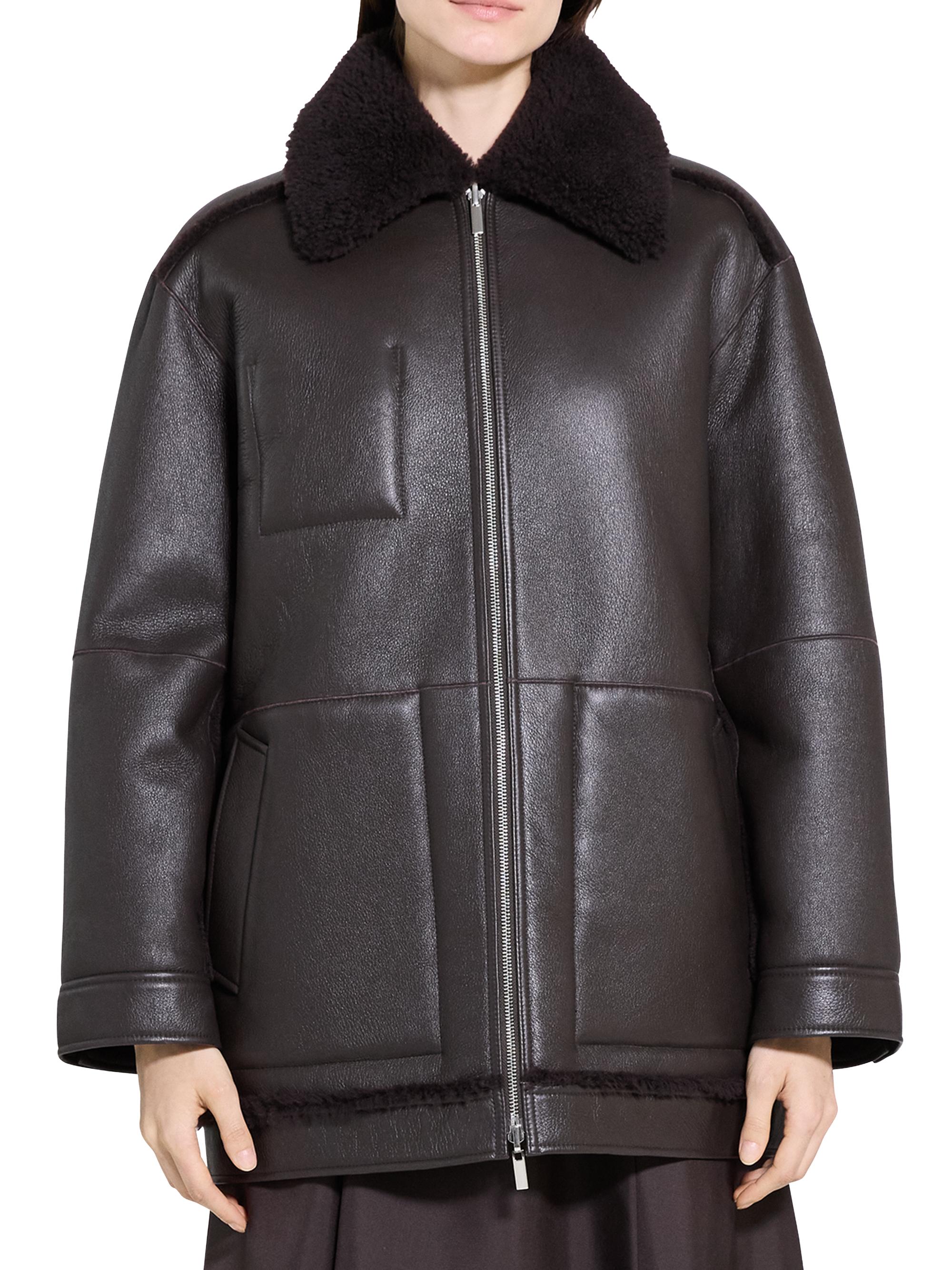 Theory Cocoon Reversible Shearling Coat | Saks Fifth Avenue