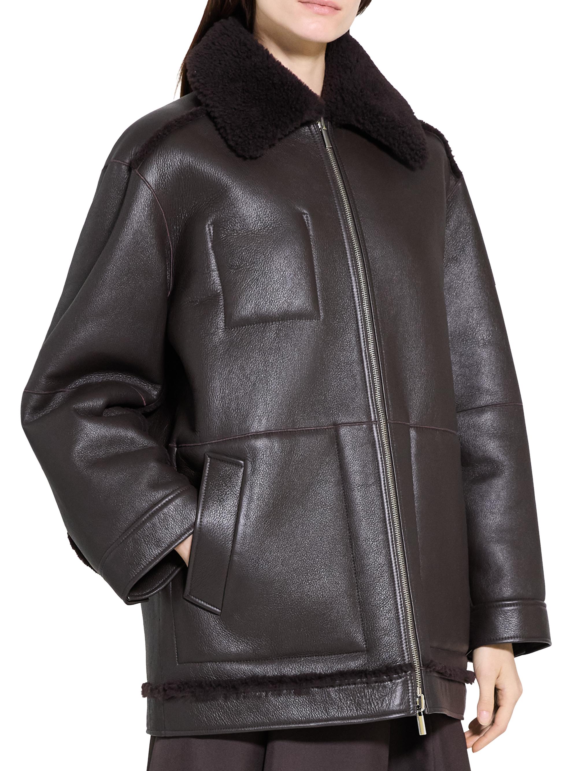 Theory Cocoon Reversible Shearling Coat | Saks Fifth Avenue