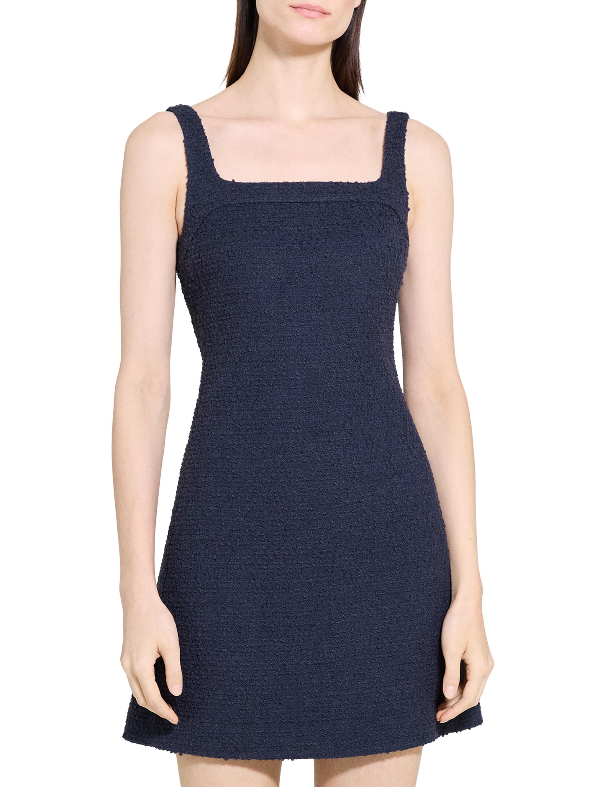 Theory Women's Cotton-Blend Sleeveless Fit & Flare Minidress - Nocturne Navy