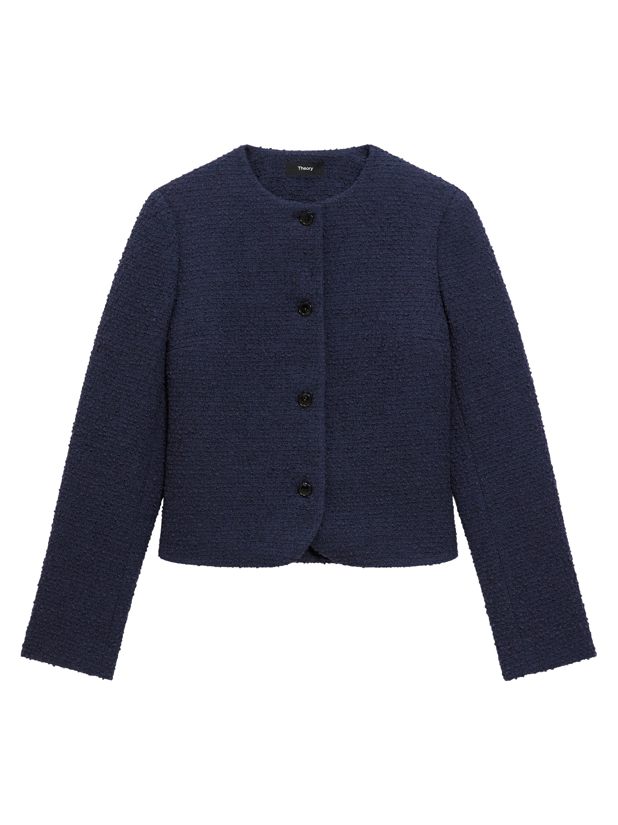 Theory Wool-Blend Tweed Crop Jacket | Saks Fifth Avenue