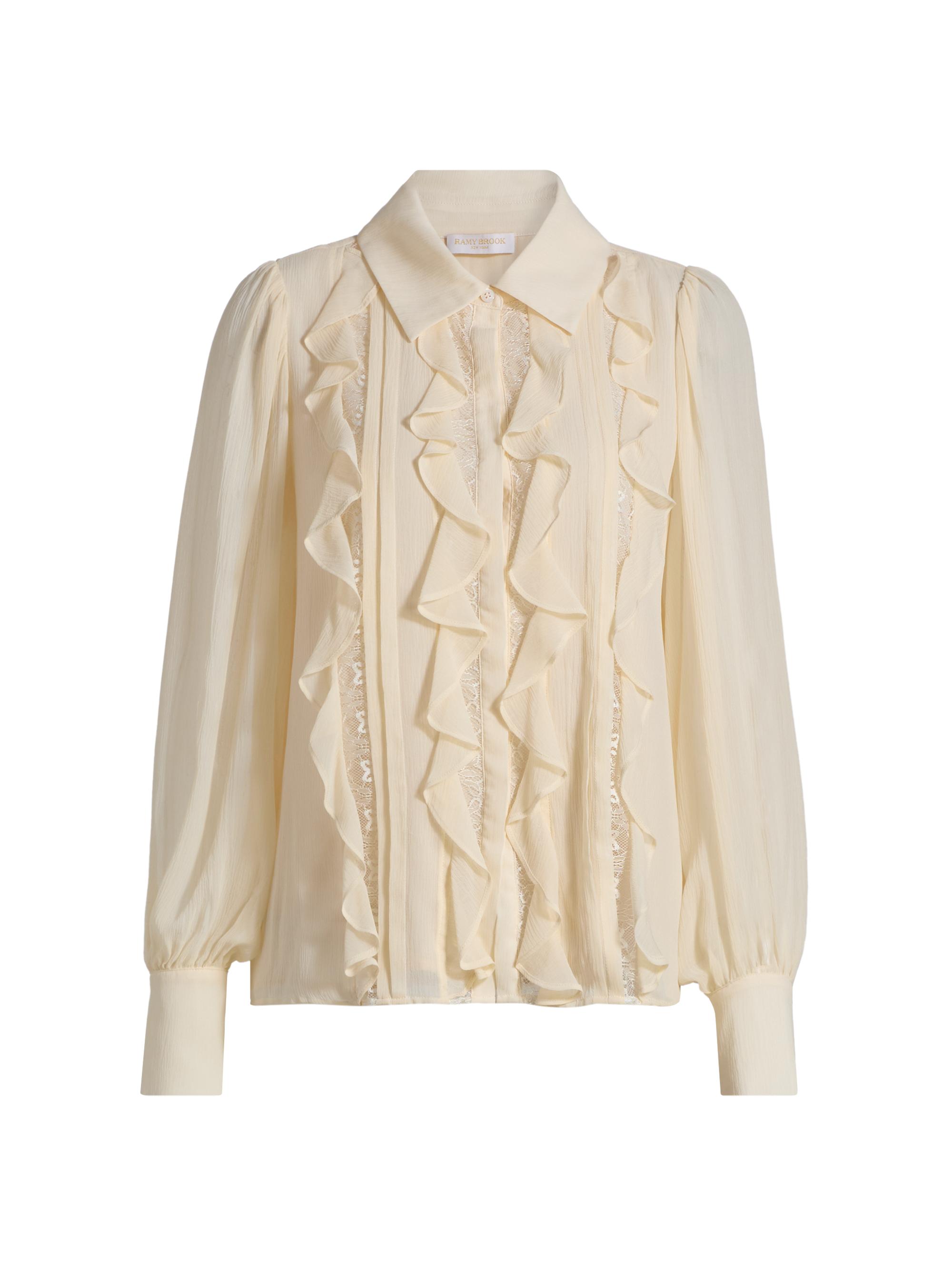 Ramy Brook Claire Silk Lace Blouse | Saks Fifth Avenue