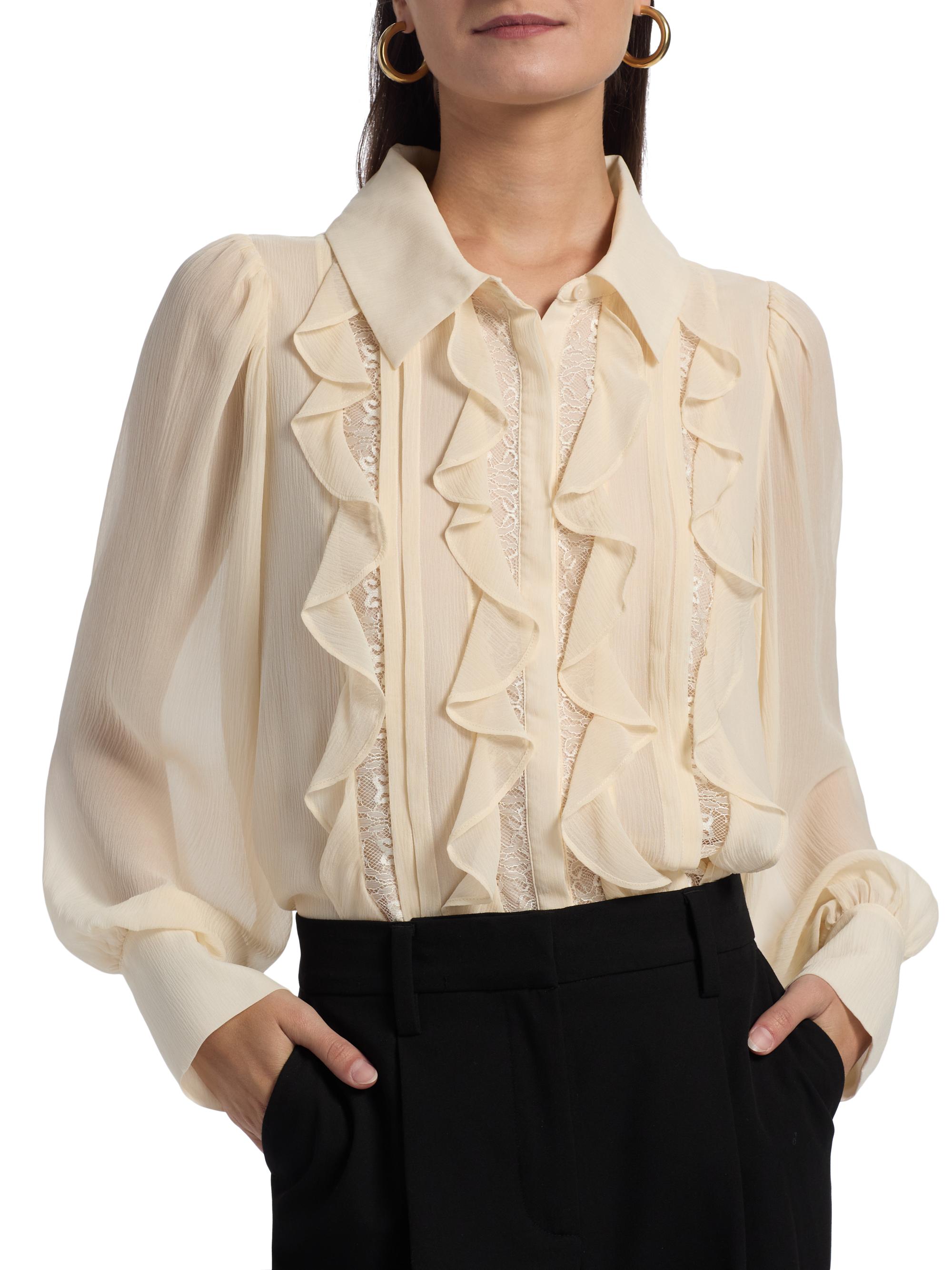 Ramy Brook Claire Silk Lace Blouse | Saks Fifth Avenue