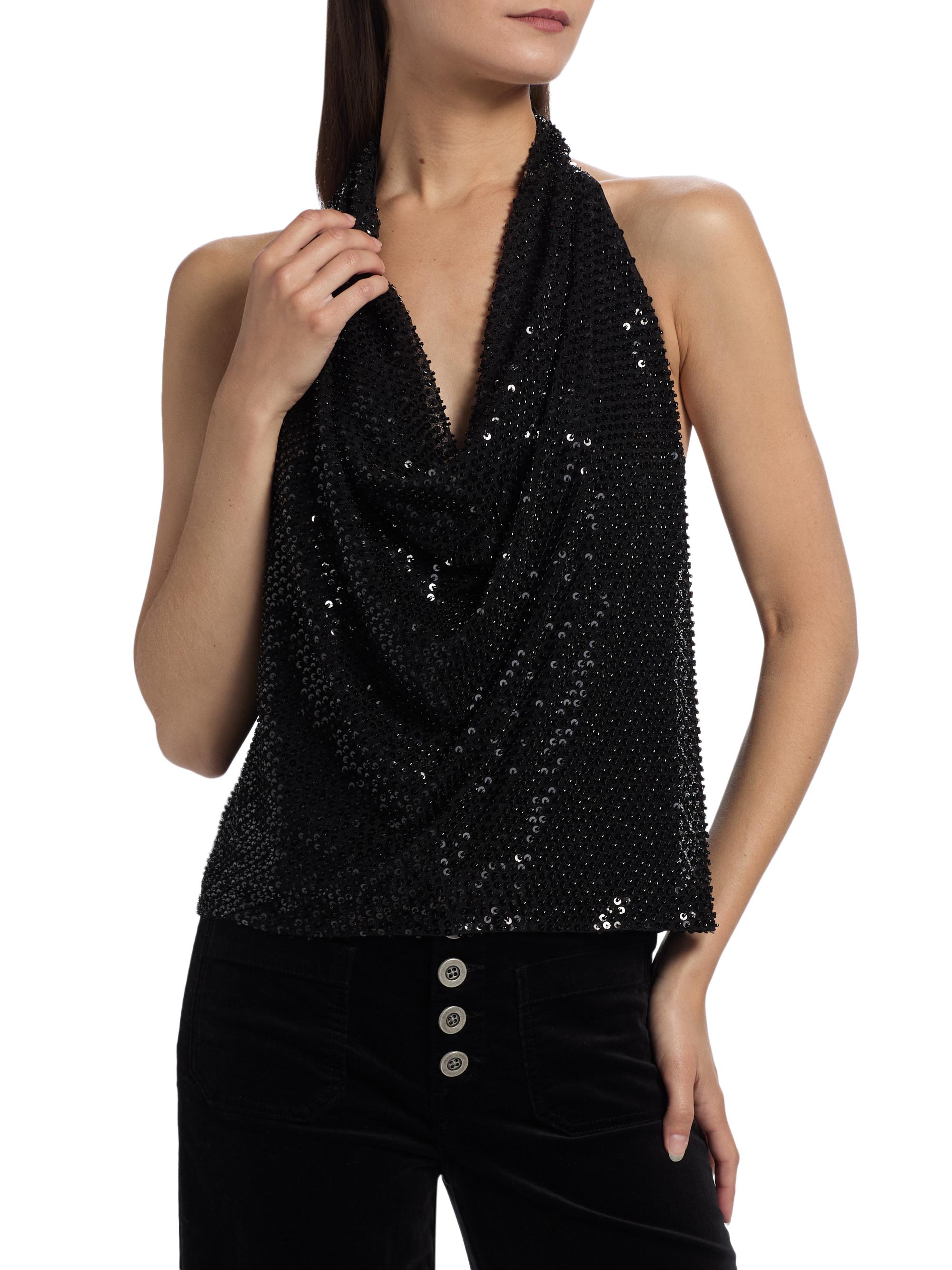 Ramy Brook Alice Sequin Halterneck Top | Saks Fifth Avenue