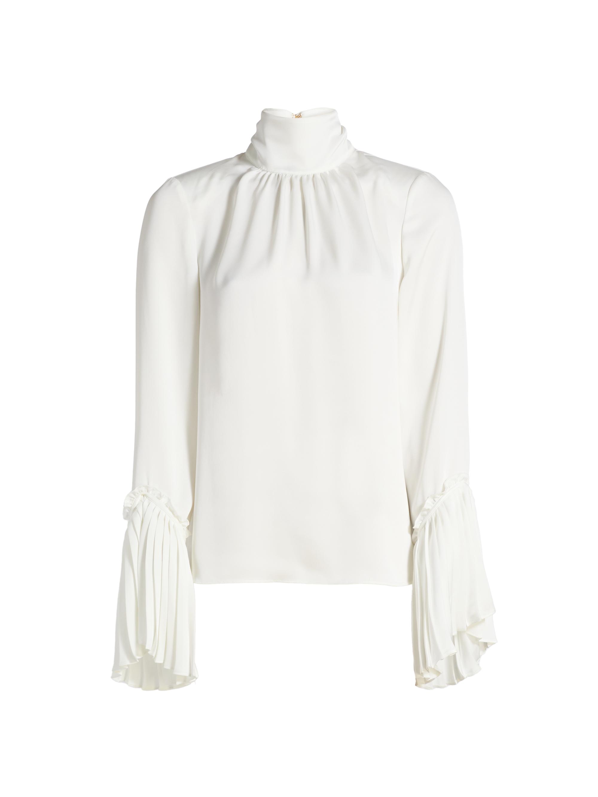 Ramy Brook Women's Christy Pleated Long-Sleeve Top -