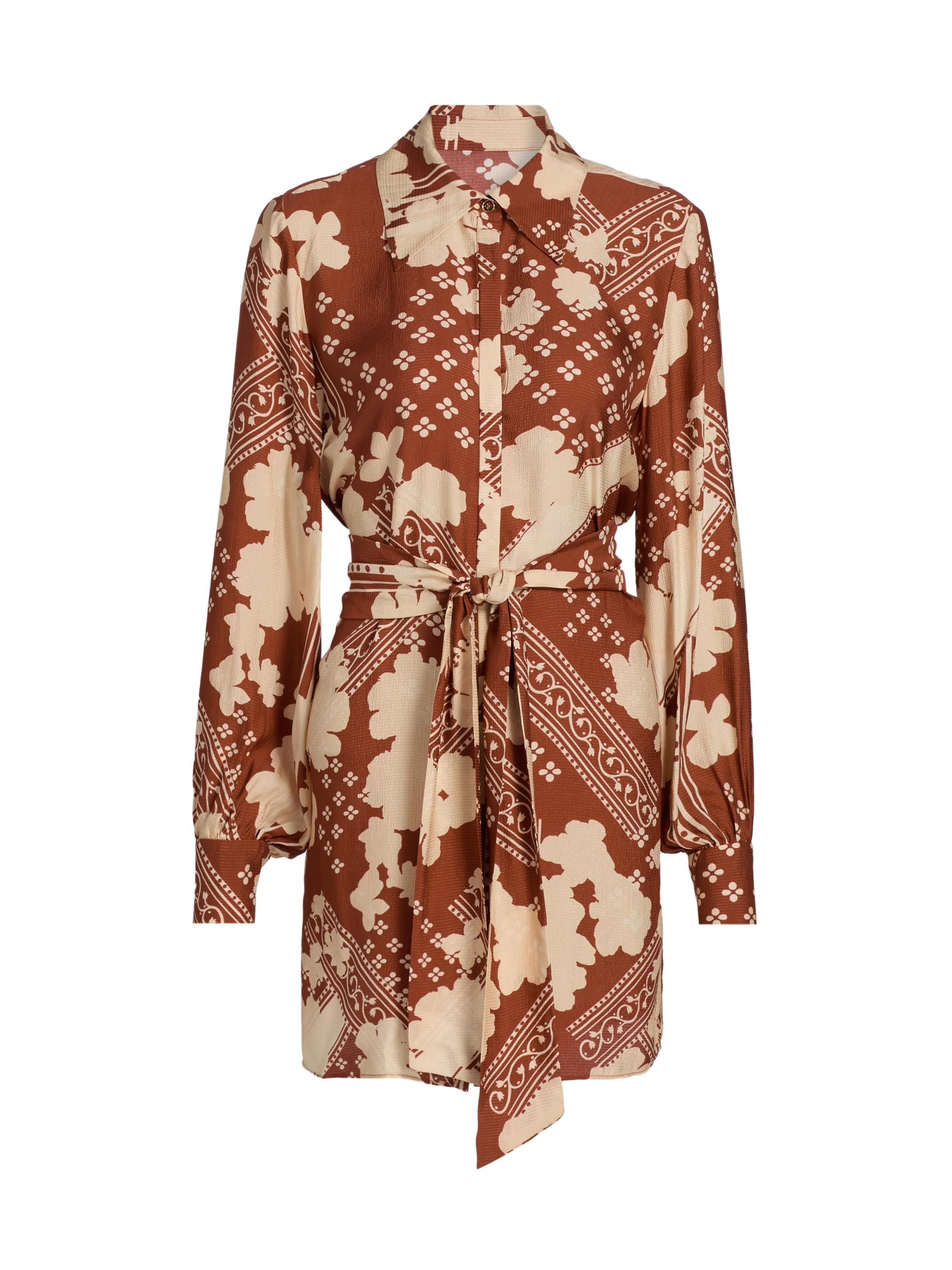 Ramy Brook Women's Ada Printed Mini-Shirtdress - Amber Combo