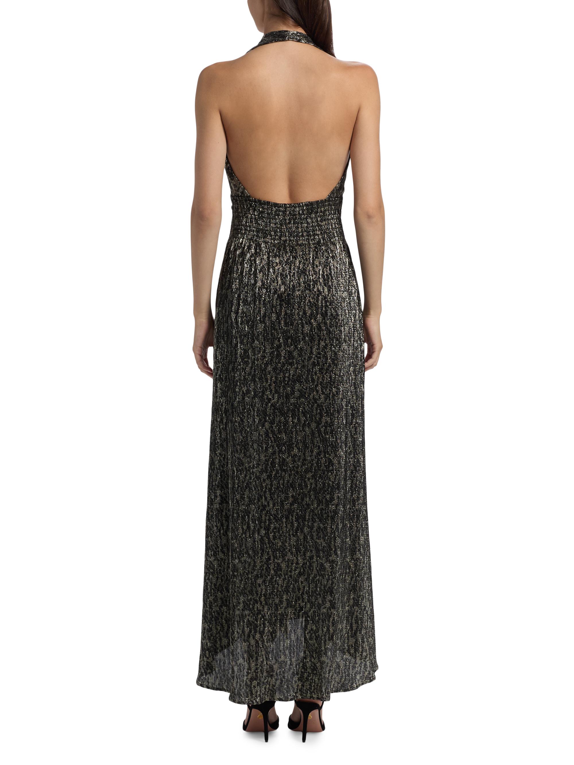 Ramy Brook Jill Crinkled Metallic High-Low Dress | Saks Fifth Avenue