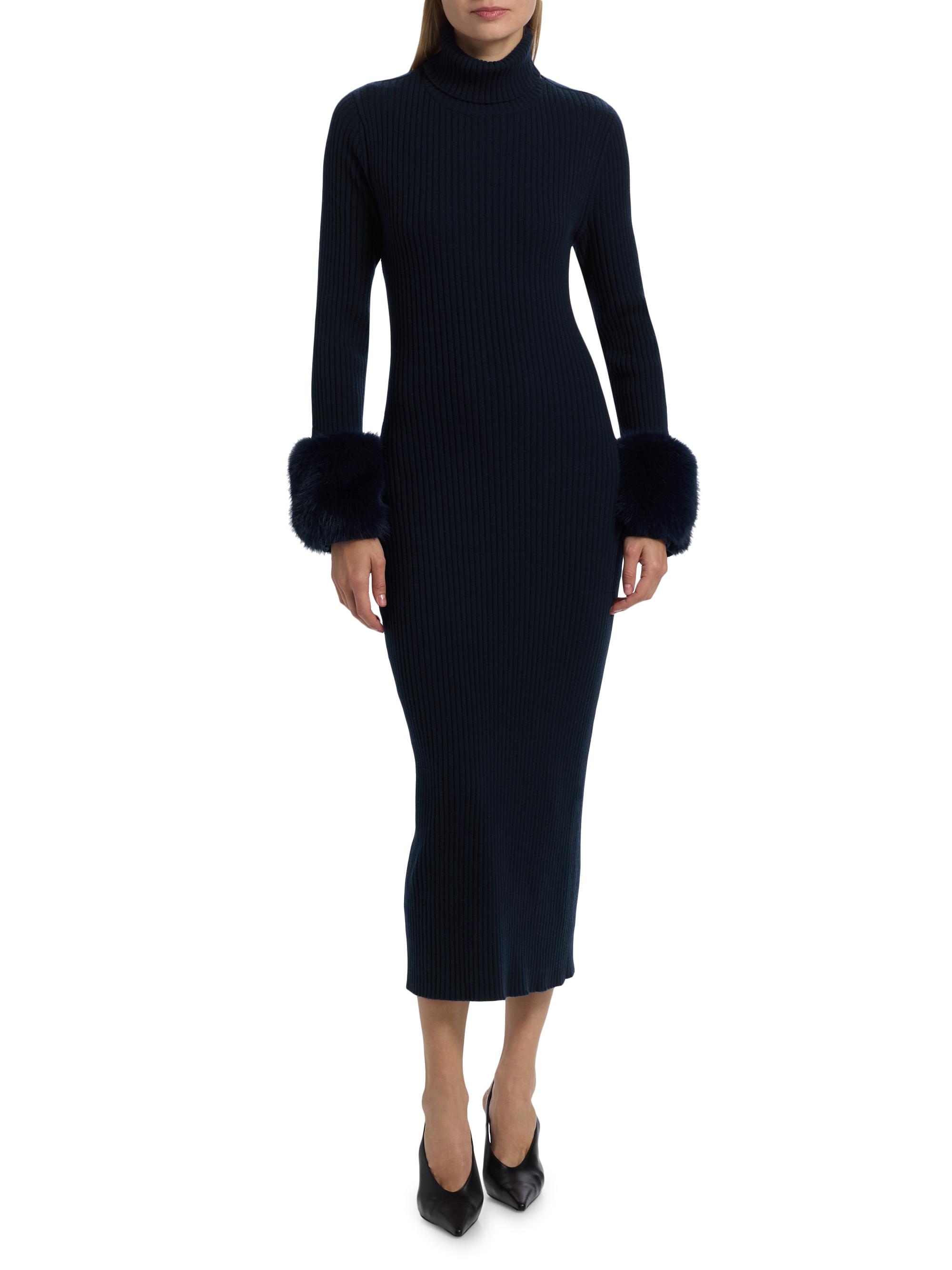 Linda Rib-Knit Wool-Blend Midi-Dress
