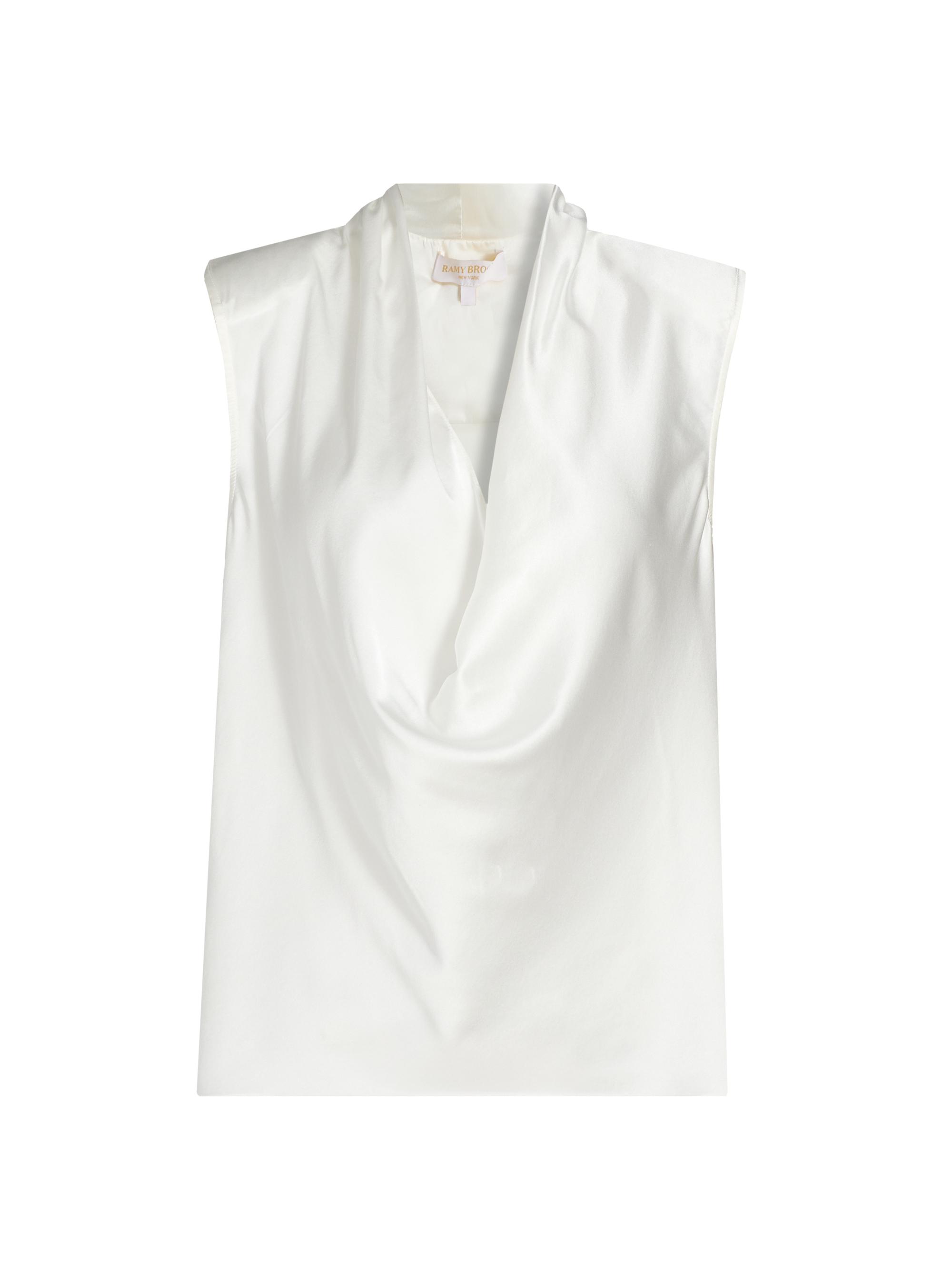 Ramy Brook Women's Gregory Stretch-Silk Cowlneck Sleeveless Top -