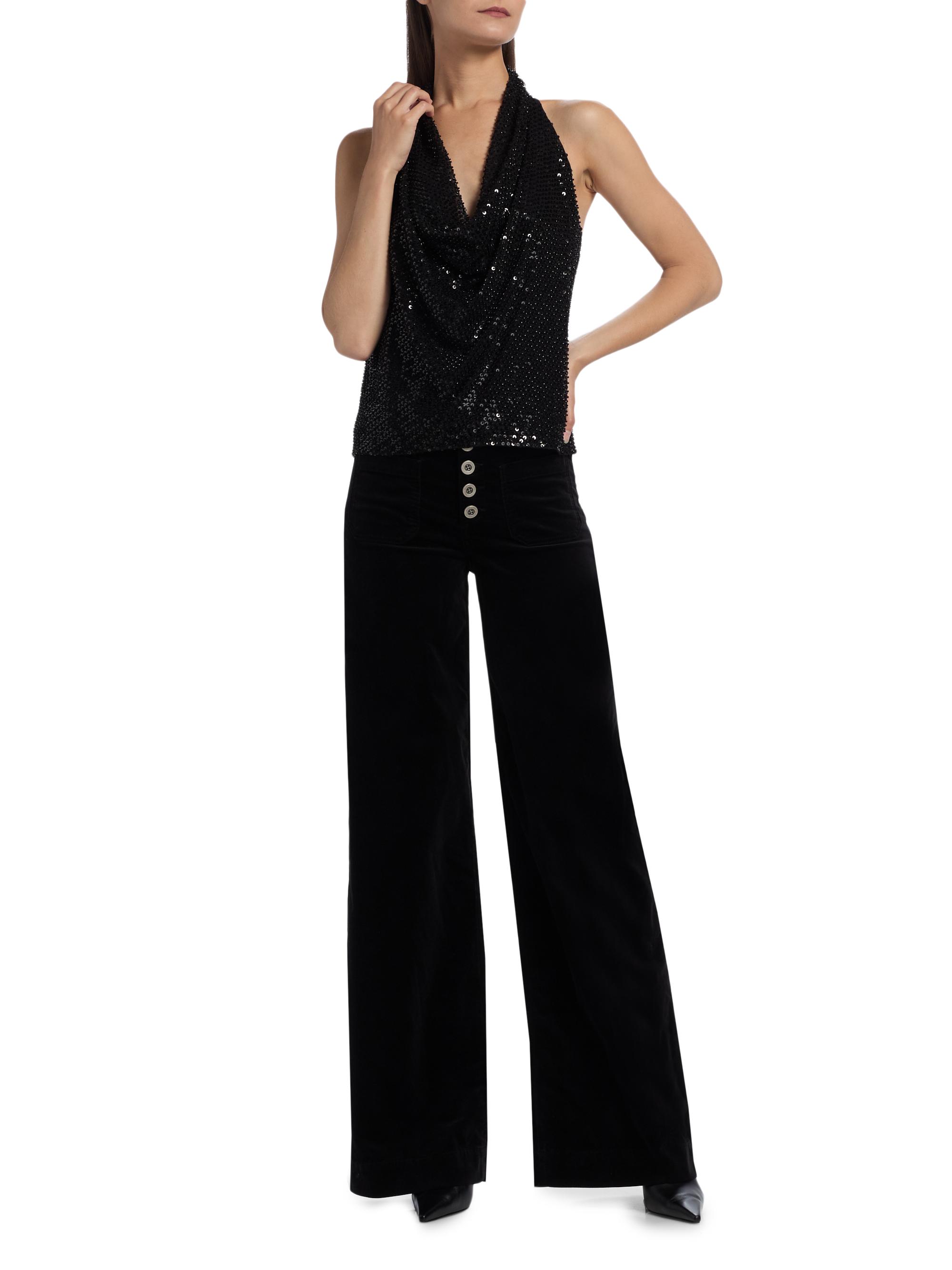 Ramy Brook Cindy Velvet Wide-Leg Pants | Saks Fifth Avenue