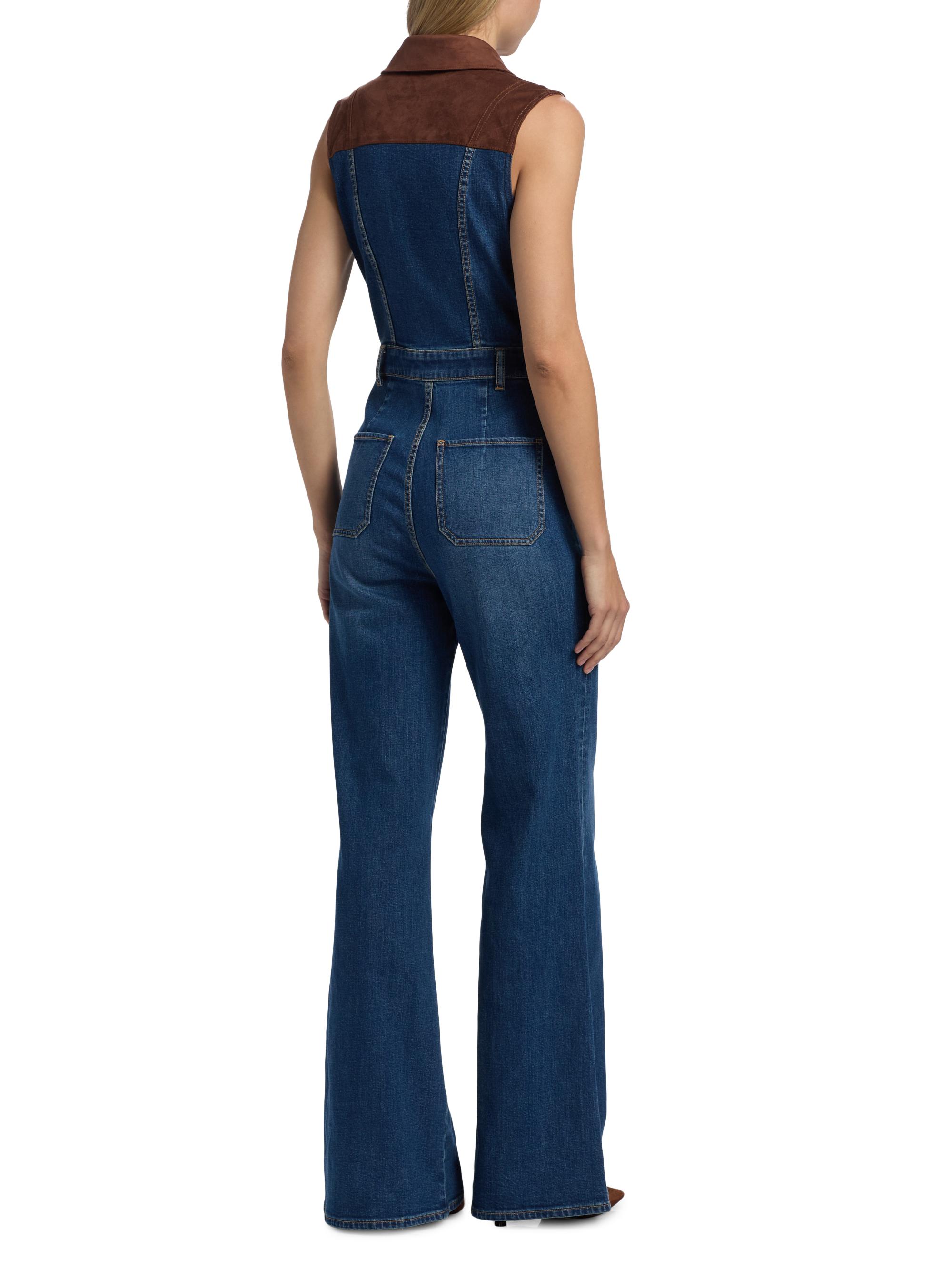Ramy Brook Claudette Sleeveless Denim Jumpsuit | Saks Fifth Avenue