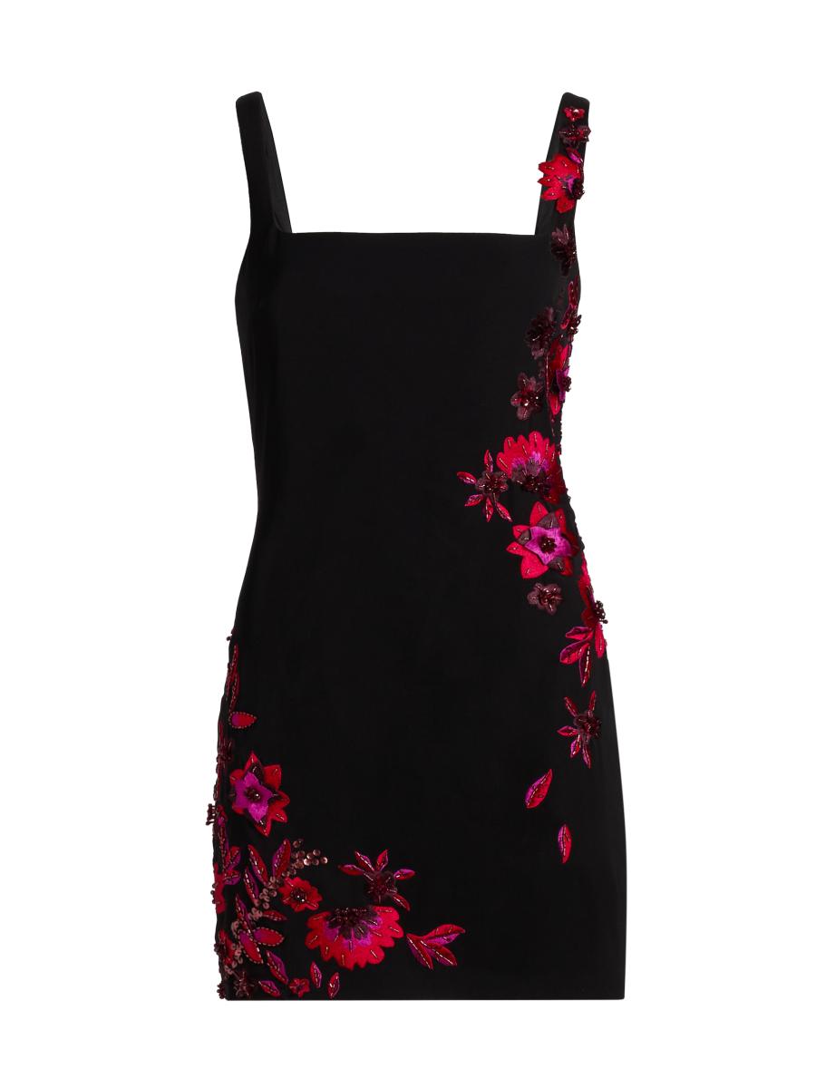 Ramy Brook Tina Floral Appliqué Minidress | Saks Fifth Avenue