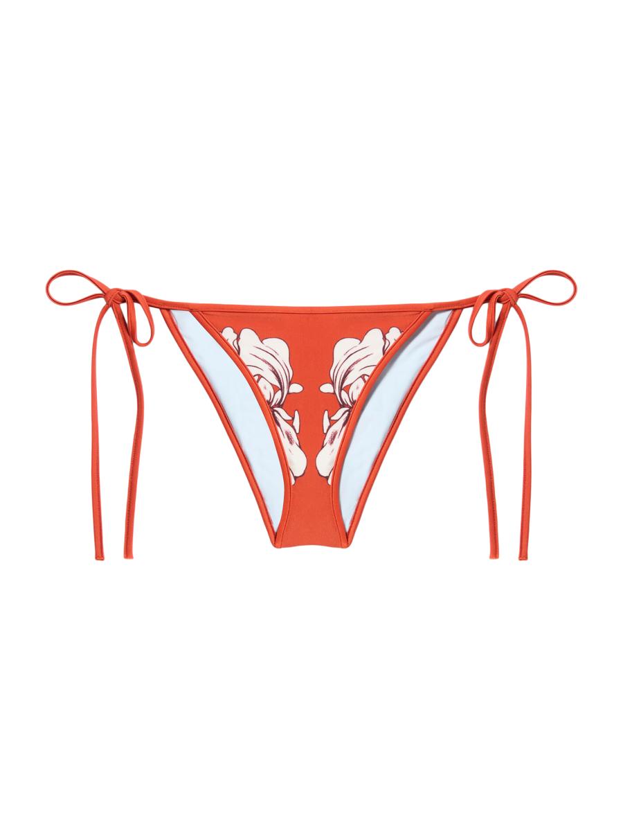 La Doublej Women's String Bikini Bottom In Orange