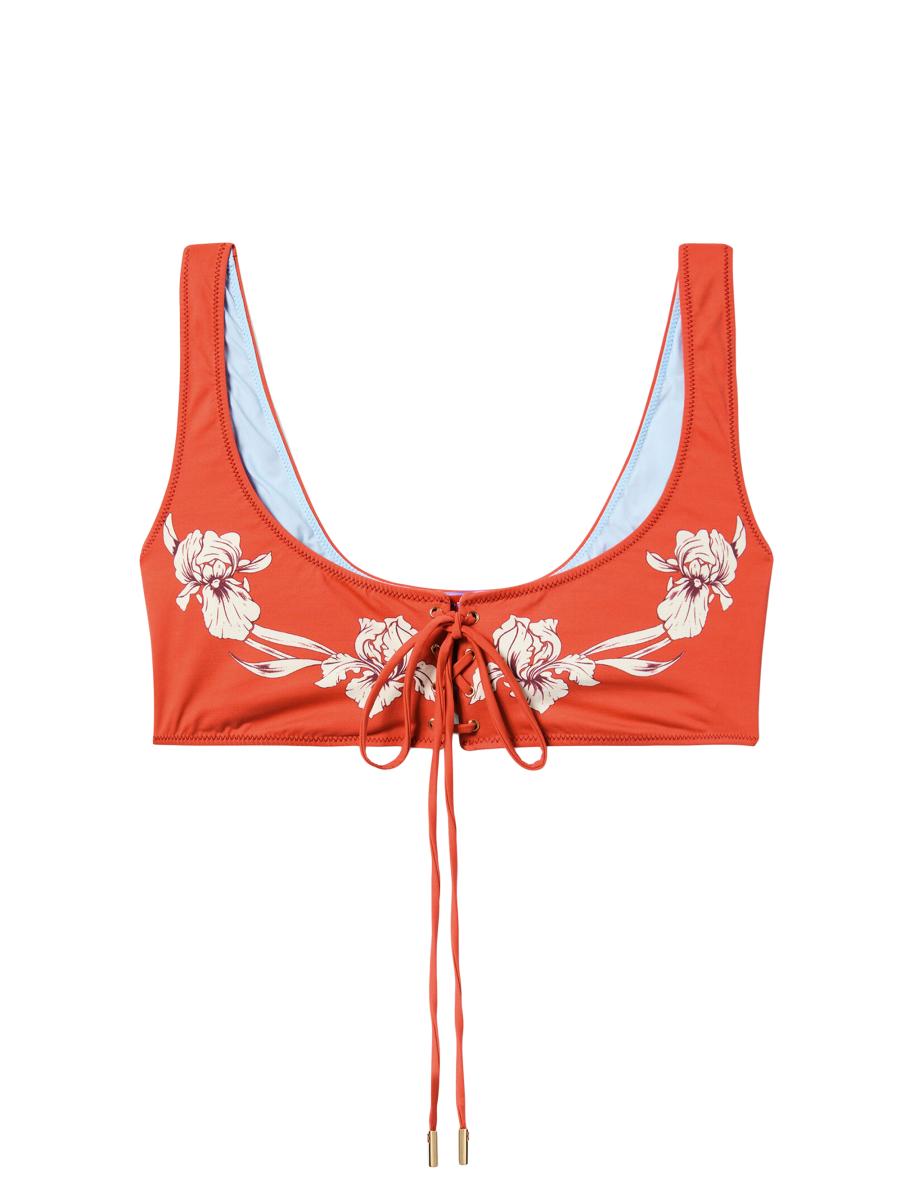 La Doublej Women's Sunset Bikini Top In Orange