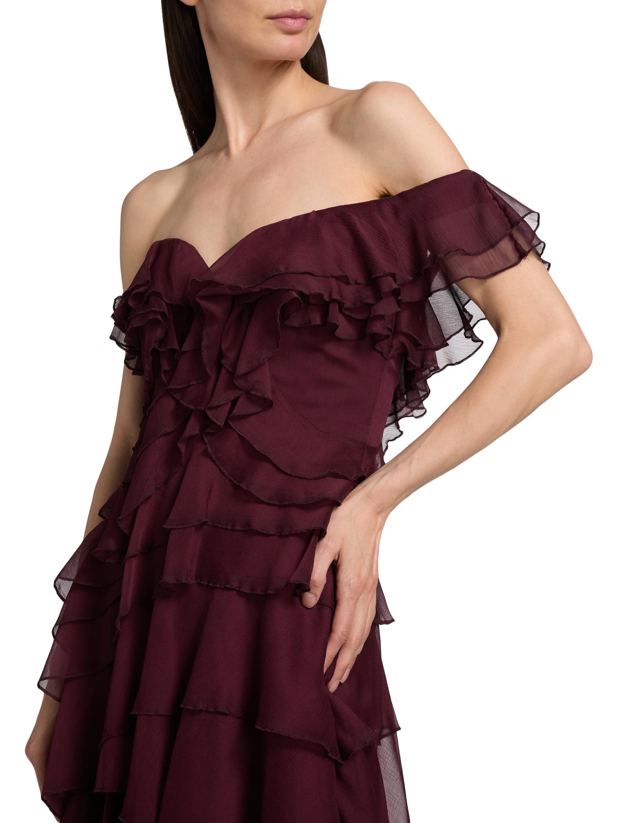 white christmas dresses Narita Silk Chiffon Cascade Dress – S.Nine by Susanna Soo main image 0