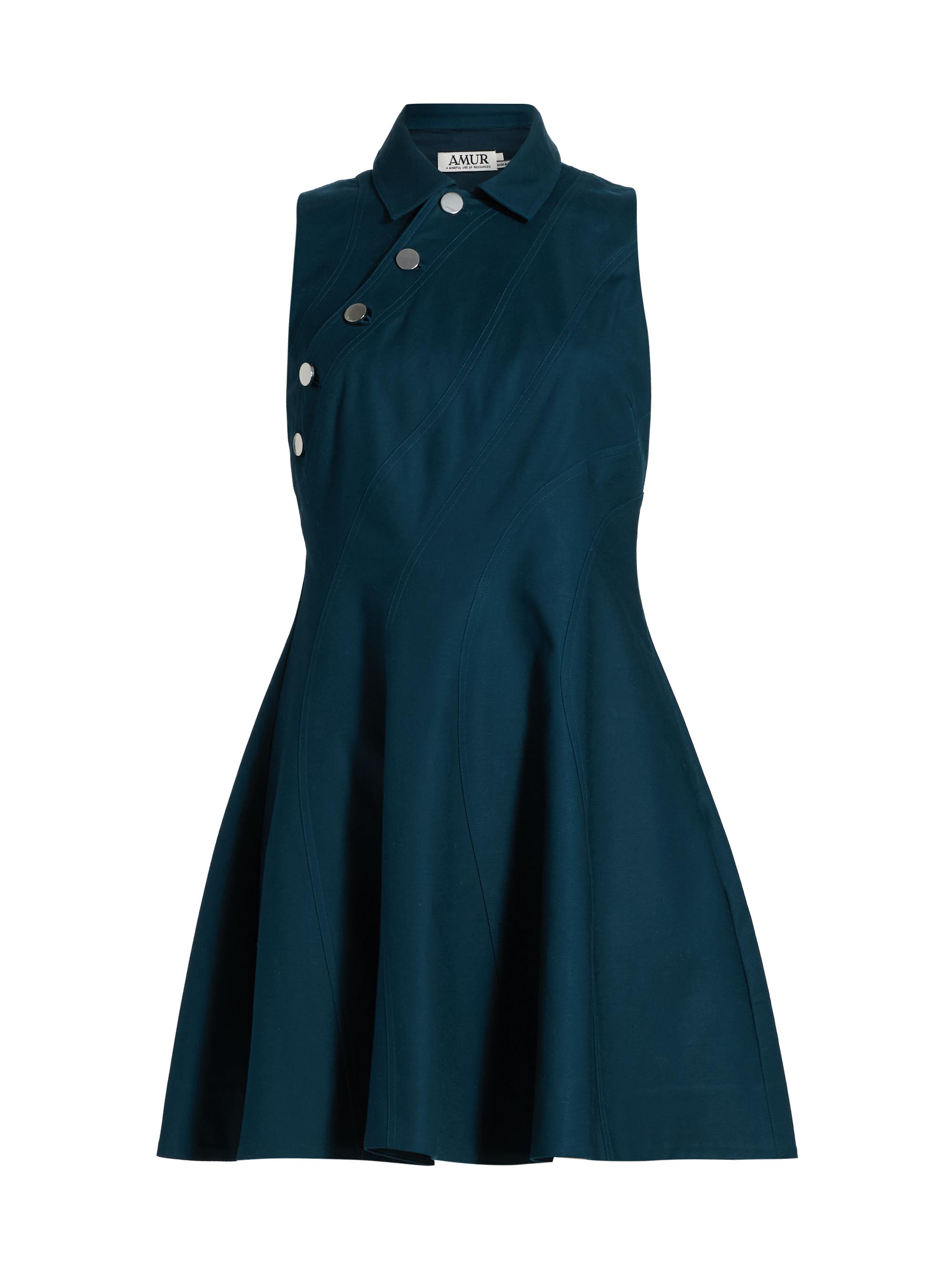 Amur Women's Gail Wave Mini Shirtdress - Deep Indigo