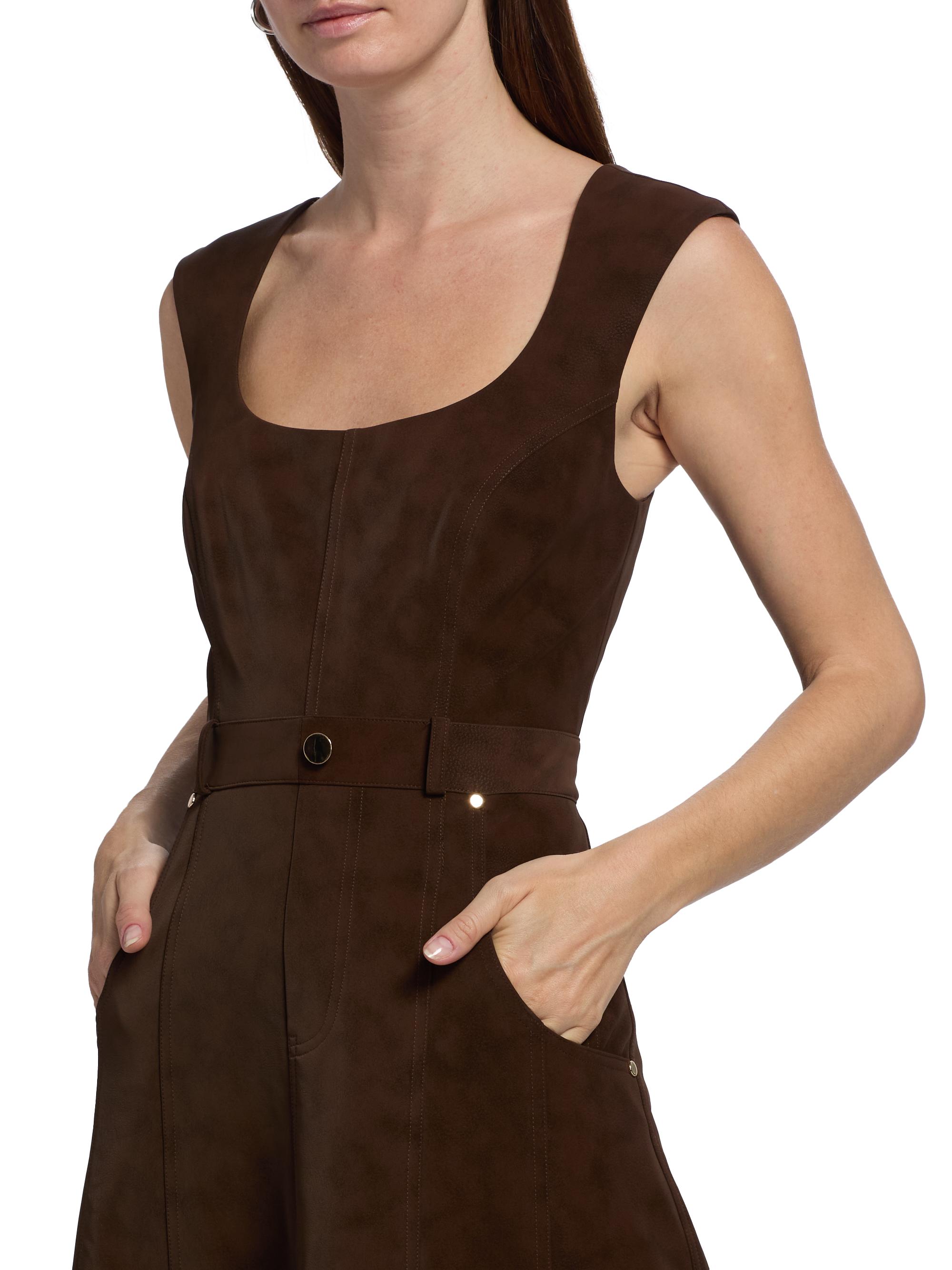 Amur Kenny Studded Faux Suede Midi-Dress | Saks Fifth Avenue