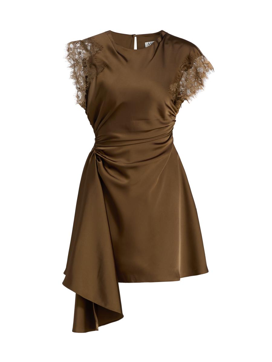 Amur Zina Lace-Trimmed Minidress