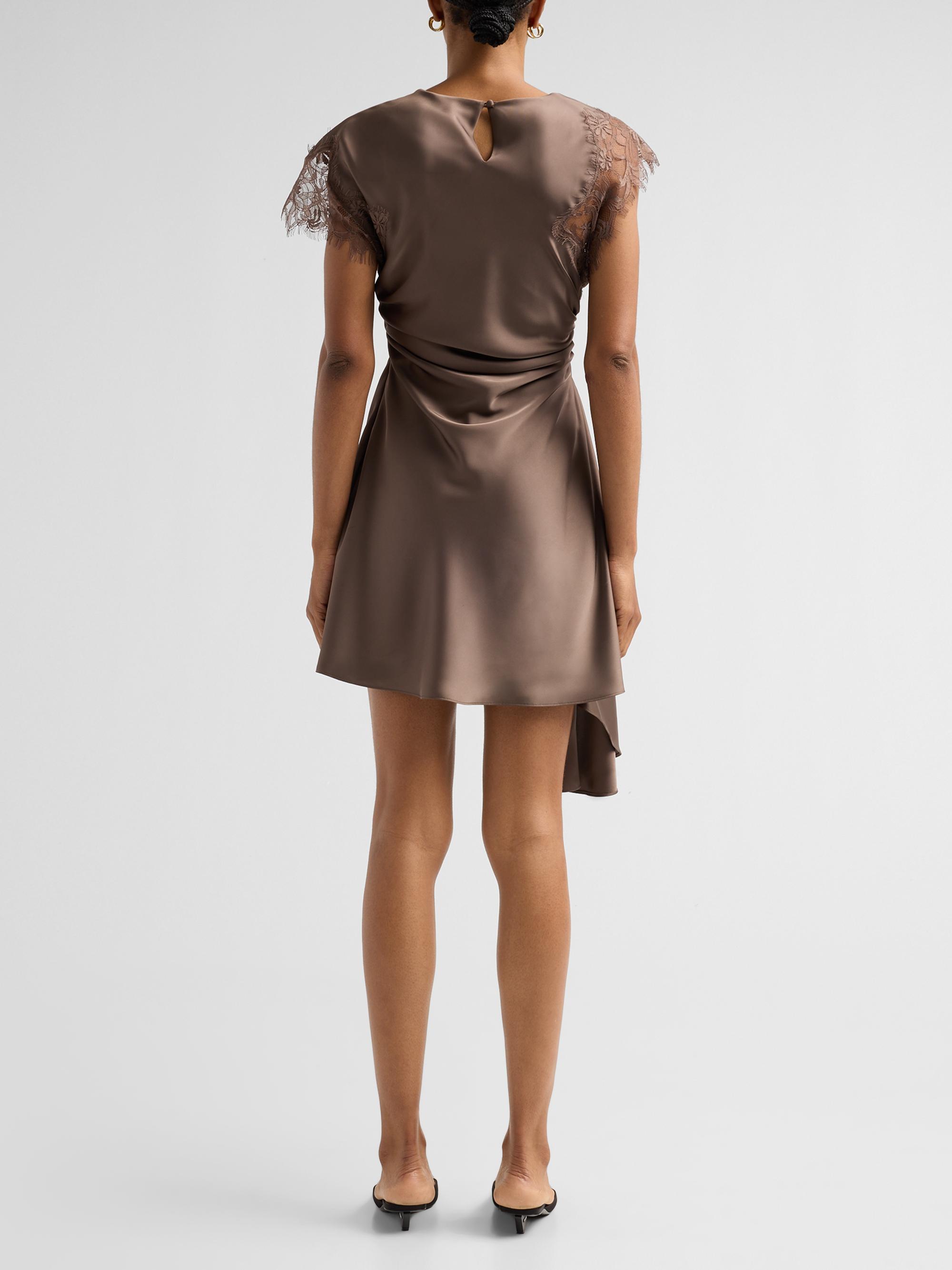 AMUR Zina Lace-Trimmed Minidress | Saks Fifth Avenue