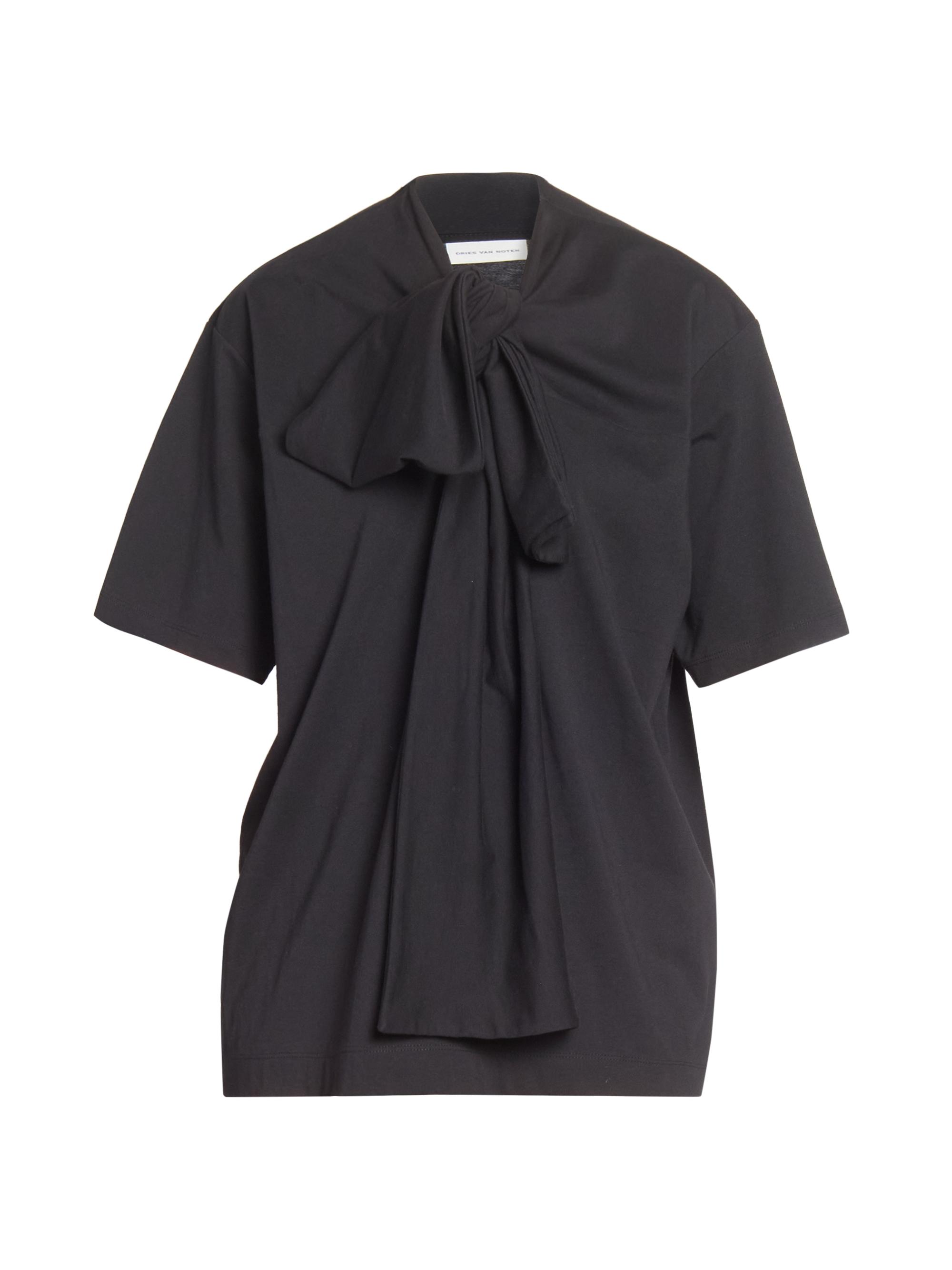 DRIES VAN NOTEN カットソー Dries Van Noten Click Lace-Up Cotton Shirt | Saks Fifth Avenue