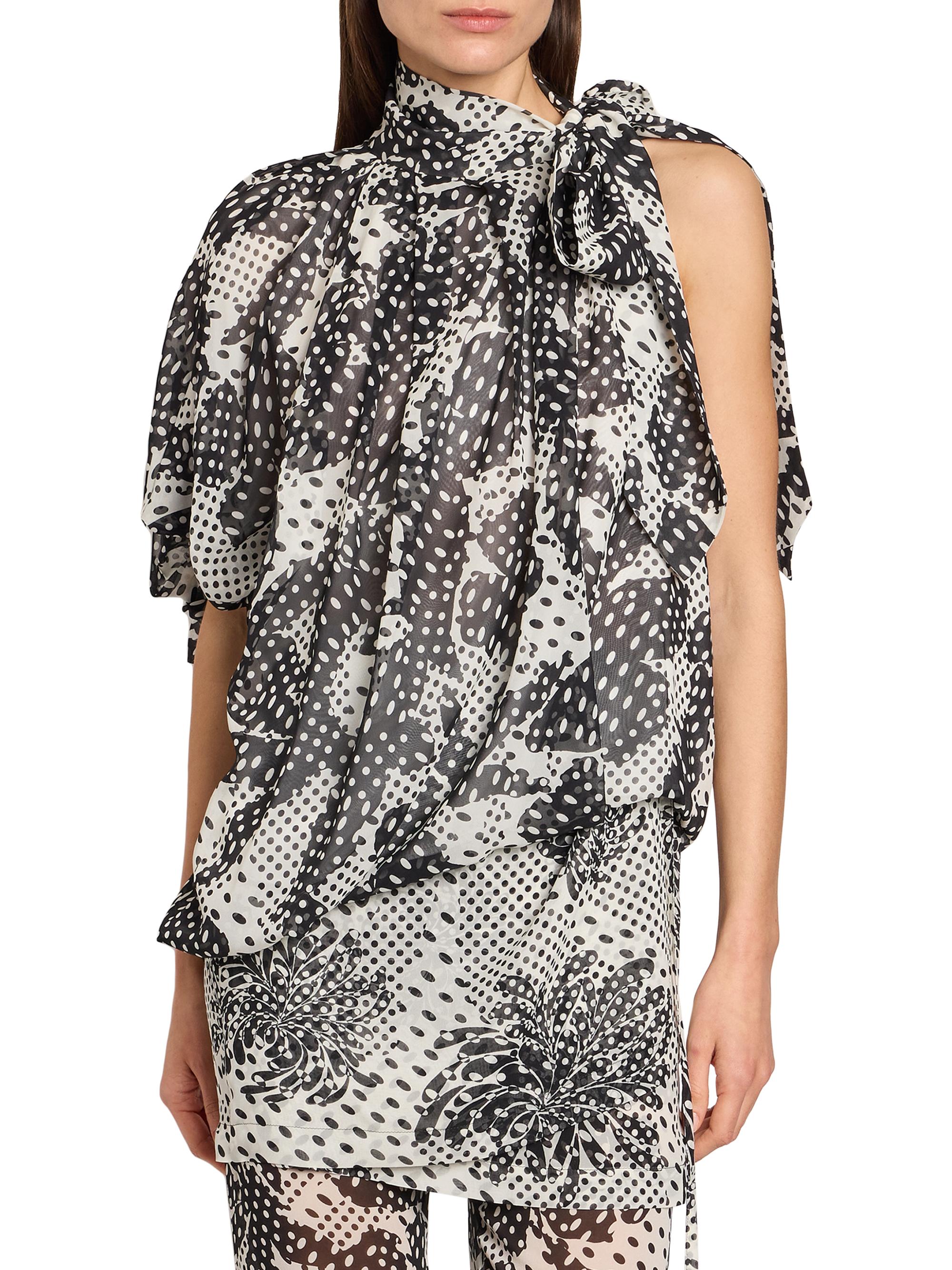 Dries Van Noten Crunch Printed Scarf Balloon Top | Saks