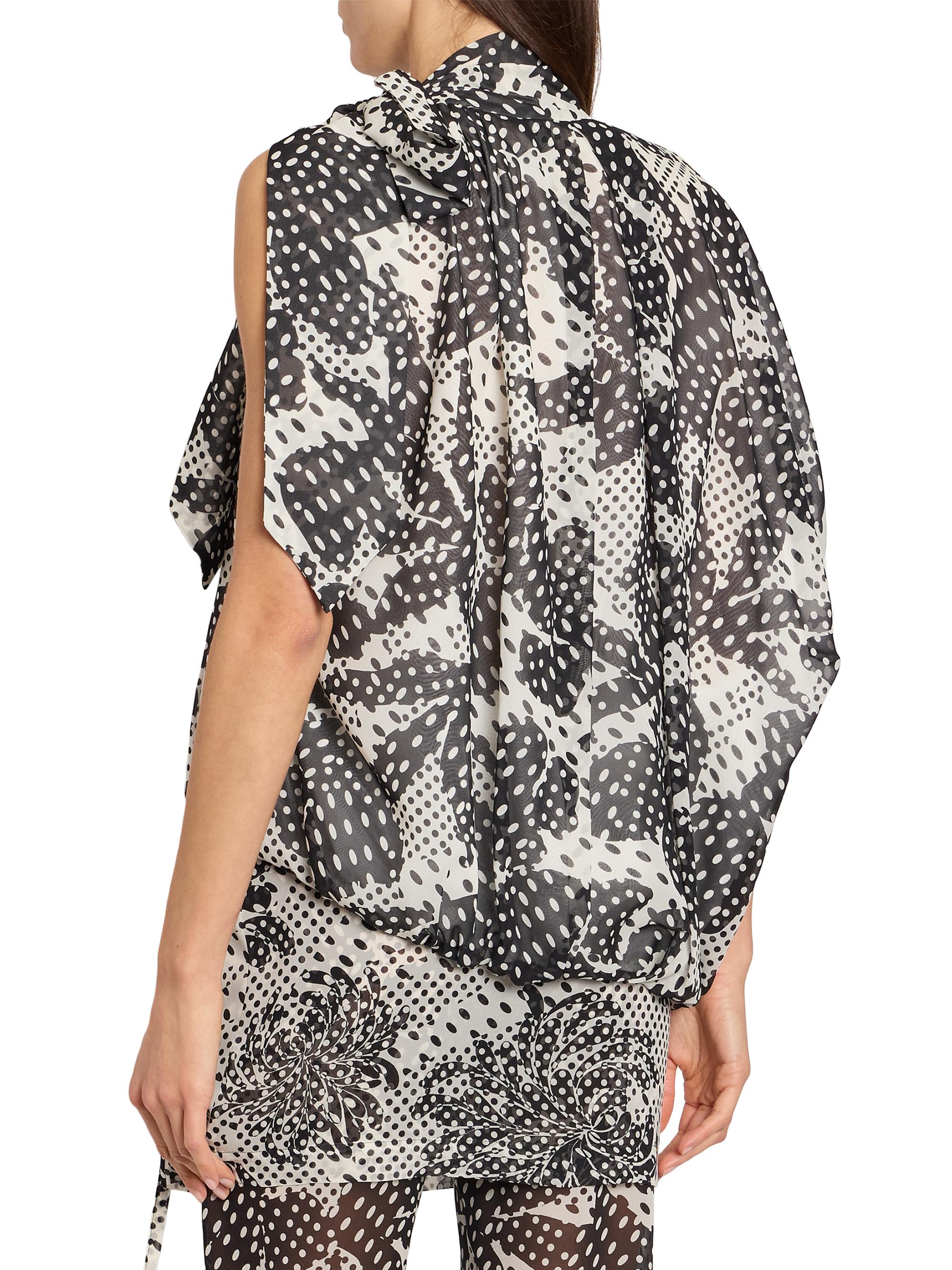 Dries Van Noten Crunch Printed Scarf Balloon Top | Saks Fifth Avenue