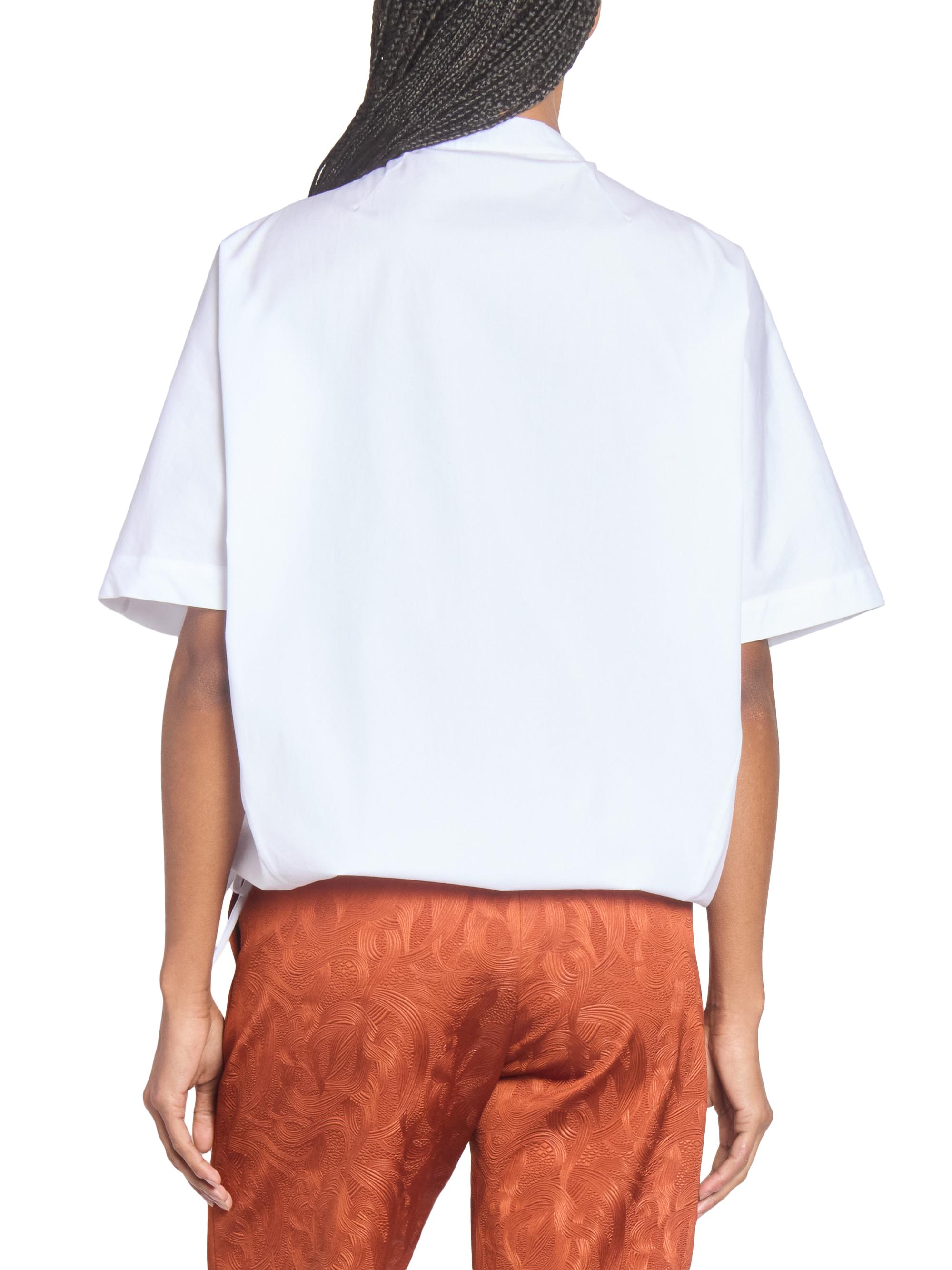 送料関税込【Dries Van Noten】Boat neck cotton shirt Boat neck