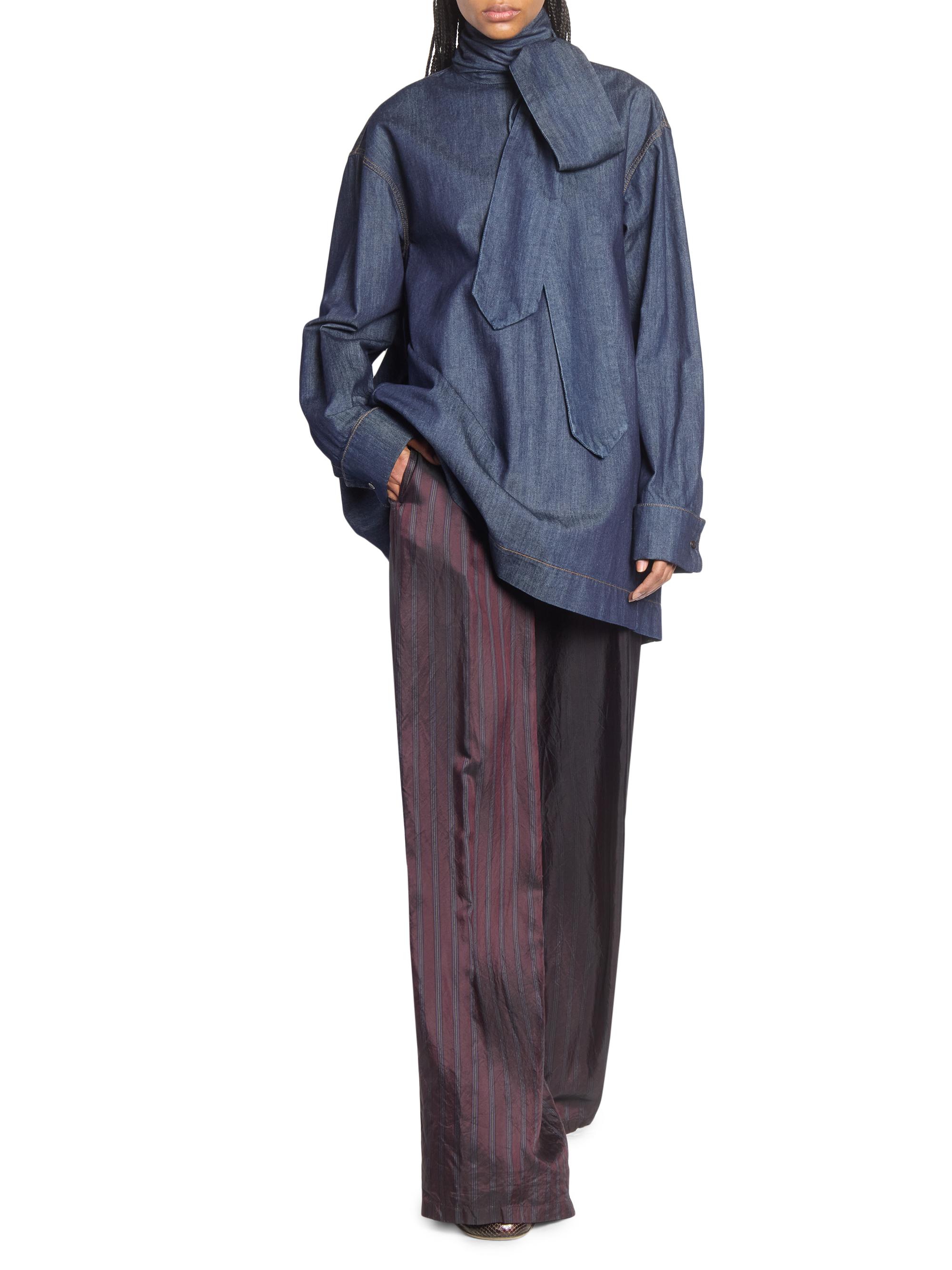 Dries Van Noten Chaddy Denim Scarf Blouse | Saks Fifth Avenue