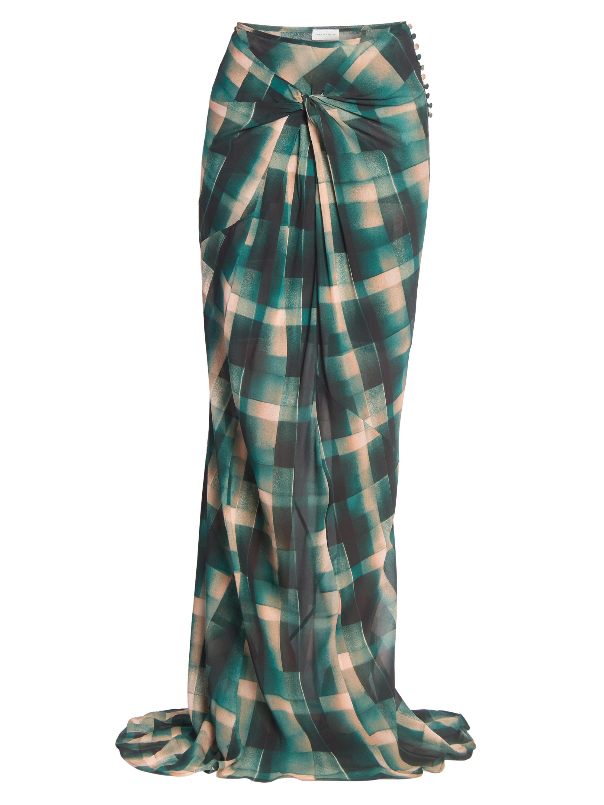 Dries Van Noten Smila Check Bias Maxi Skirt | Saks Fifth Avenue