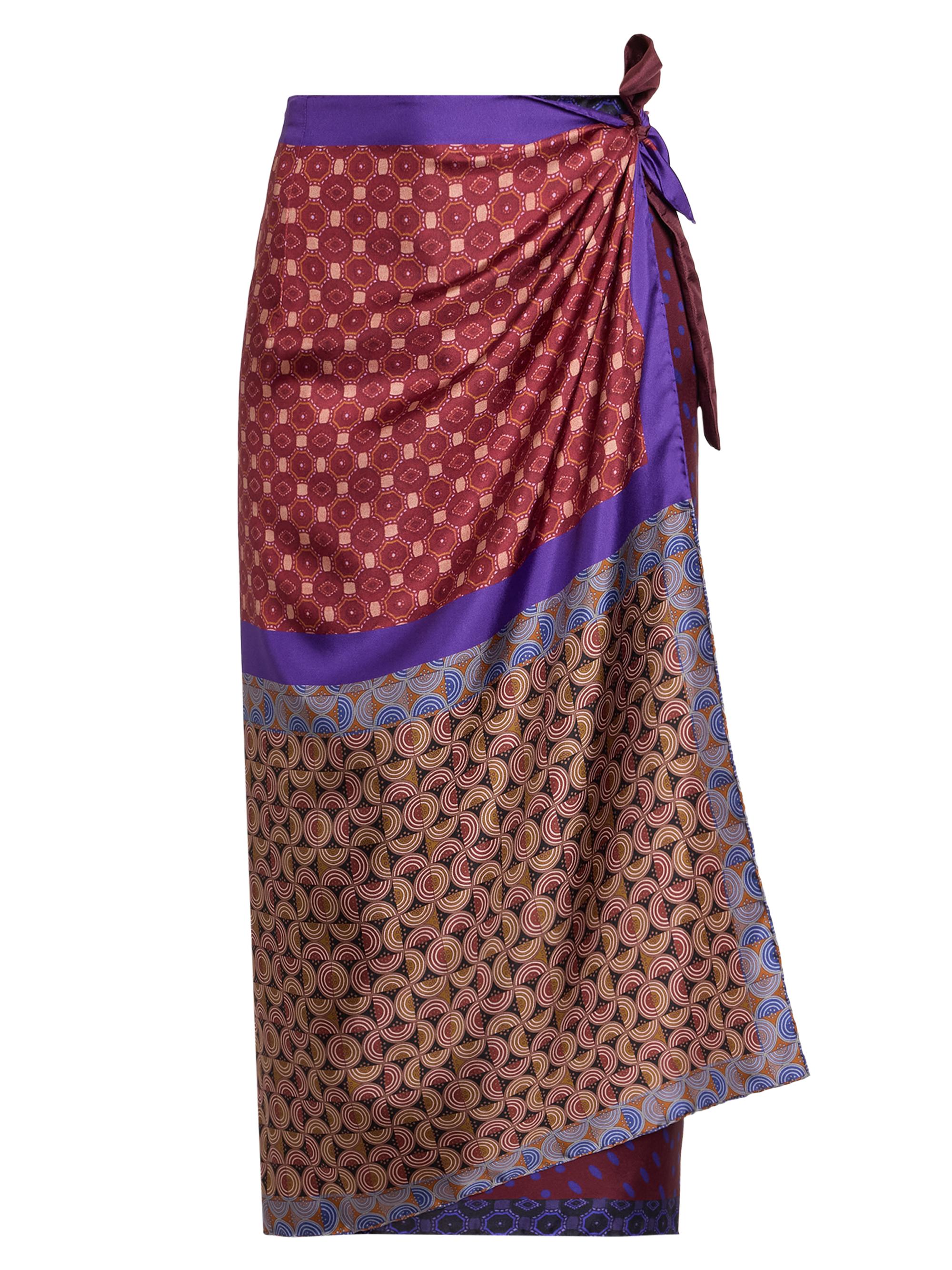 Dries Van Noten Women's Scarfy Silk Skirt - Dessin B